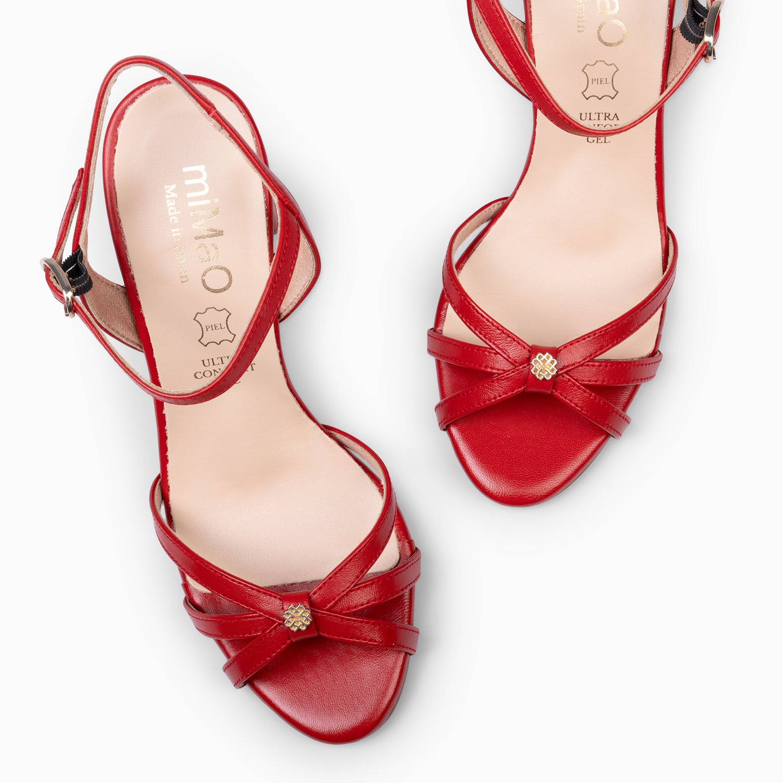 SONIA - SANDALIAS ELEGANTES DE TACÓN ALTO ROJO - miMaO ®