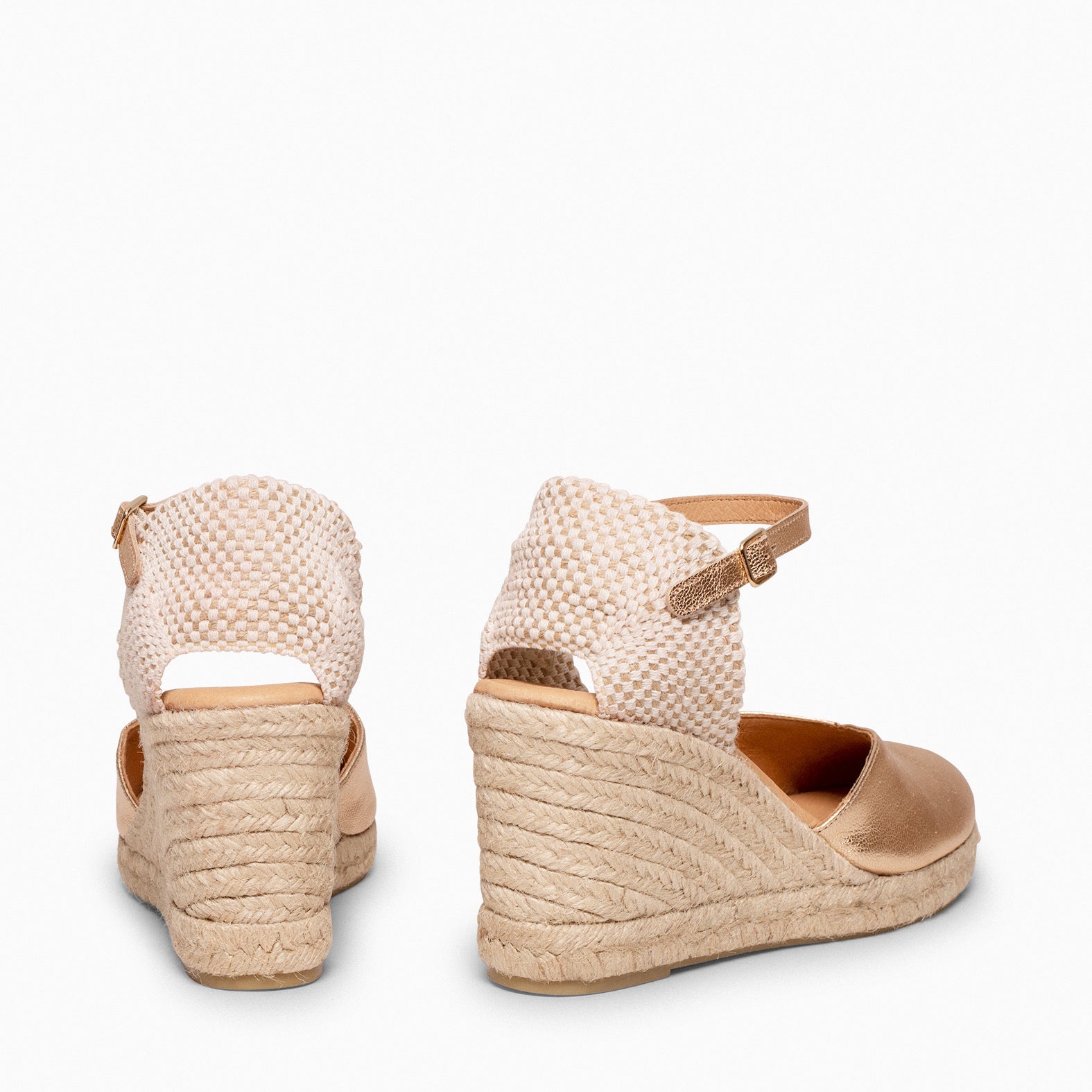 NERJA - Espadrilles à talon haut DORÉ