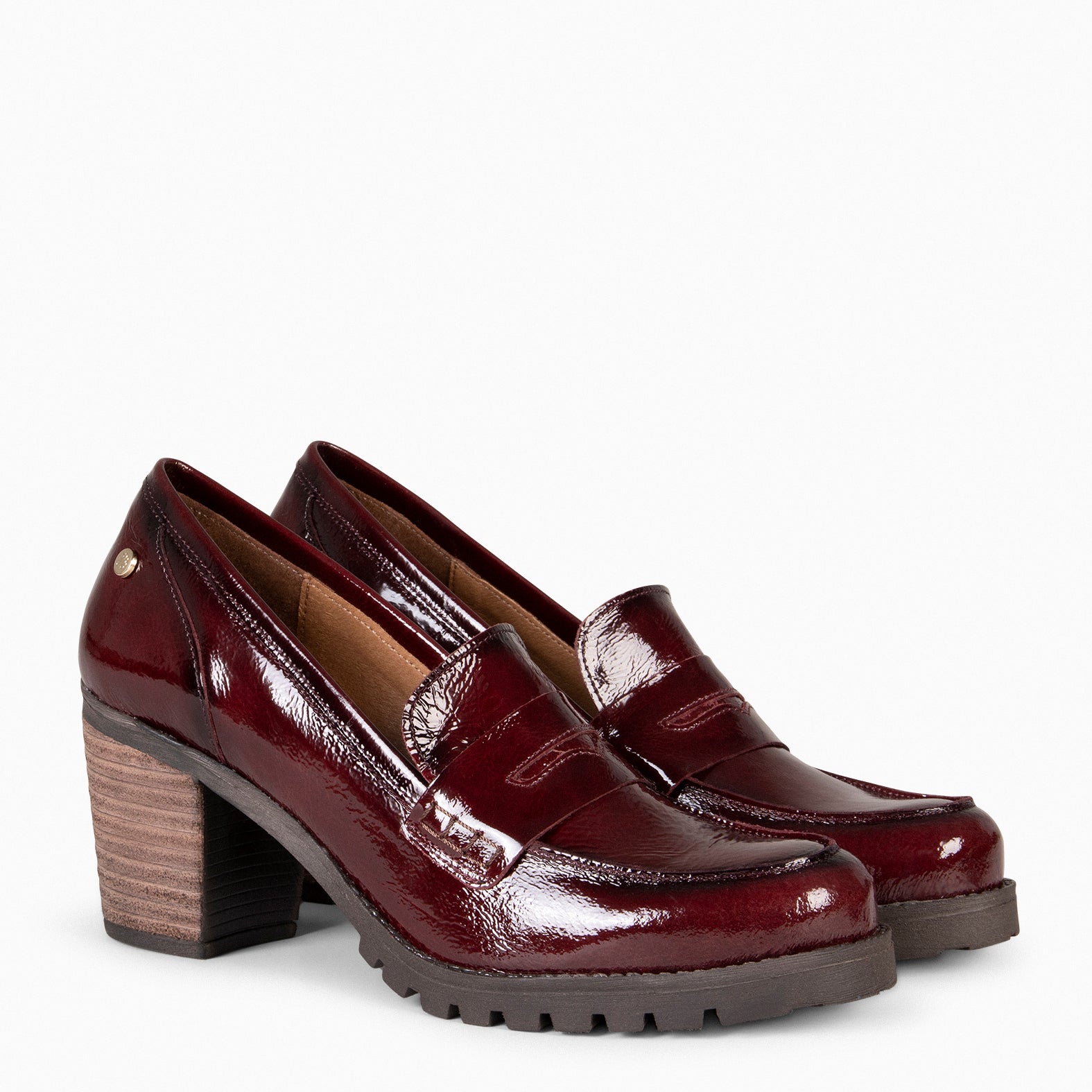 TREND S - Mocasines con tacón BURDEOS - miMaO ®