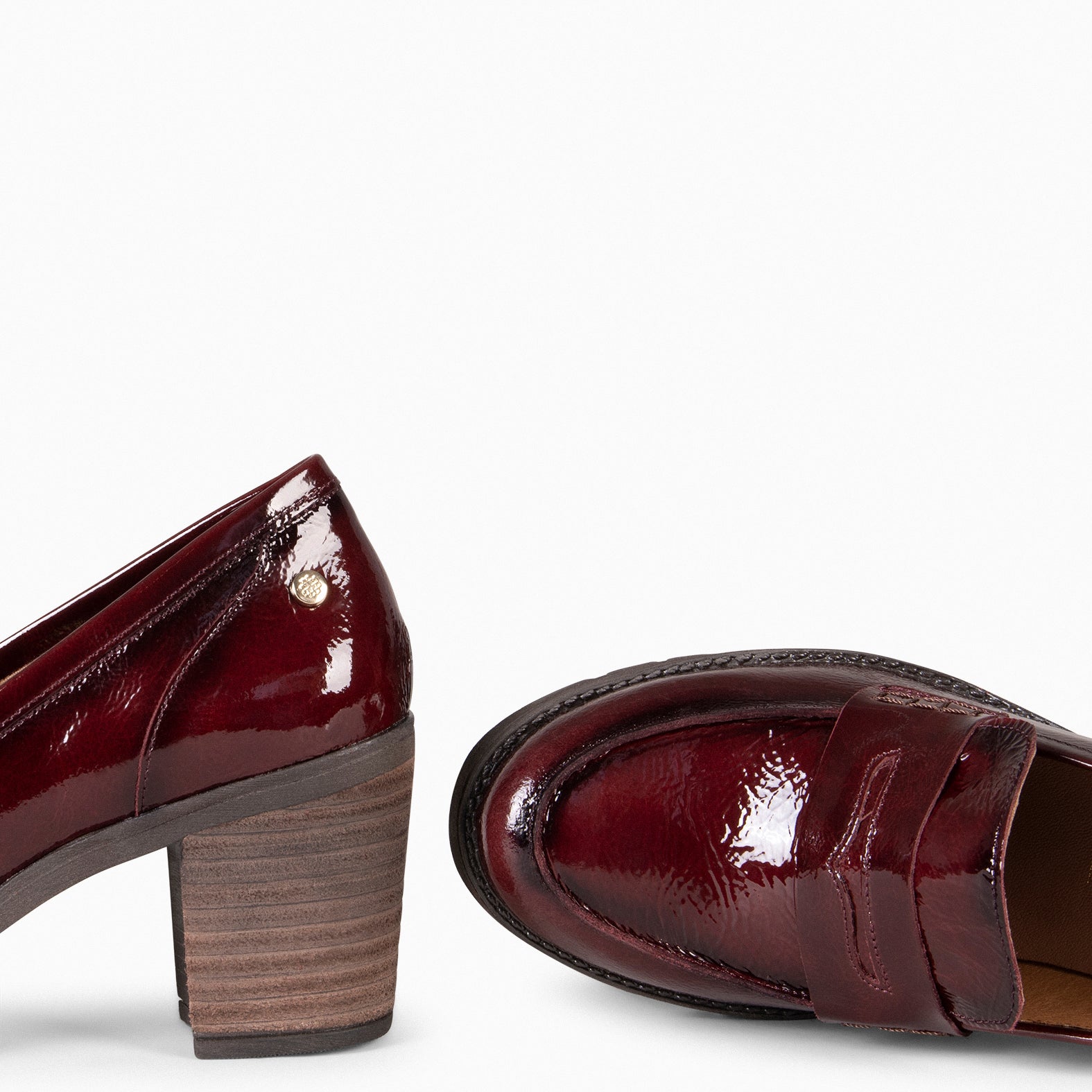 TREND S - Mocasines con tacón BURDEOS - miMaO ®