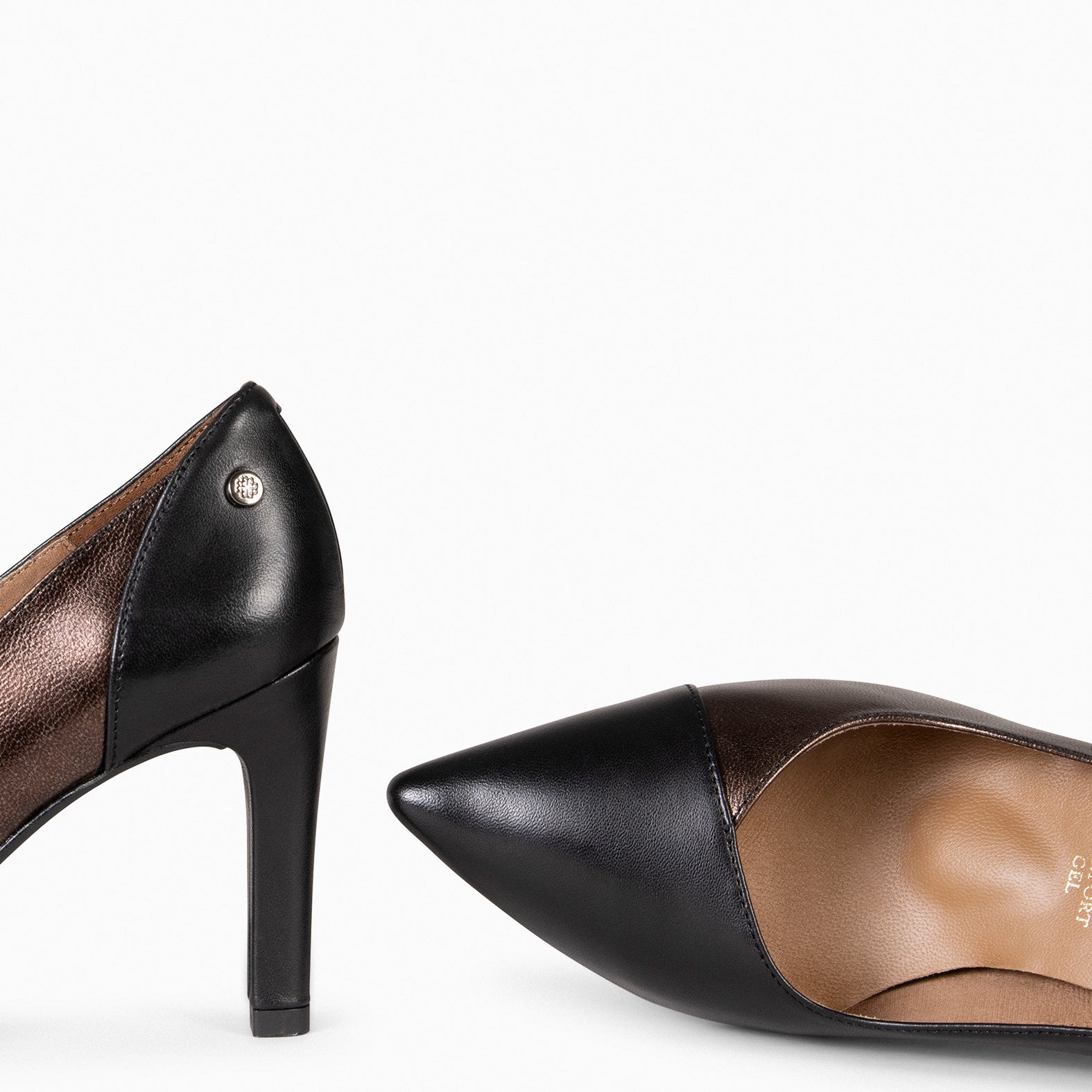 GLAM NIGHT– ZAPATOS ELEGANTES DE TACÓN ALTO NEGRO COBRE - miMaO ®