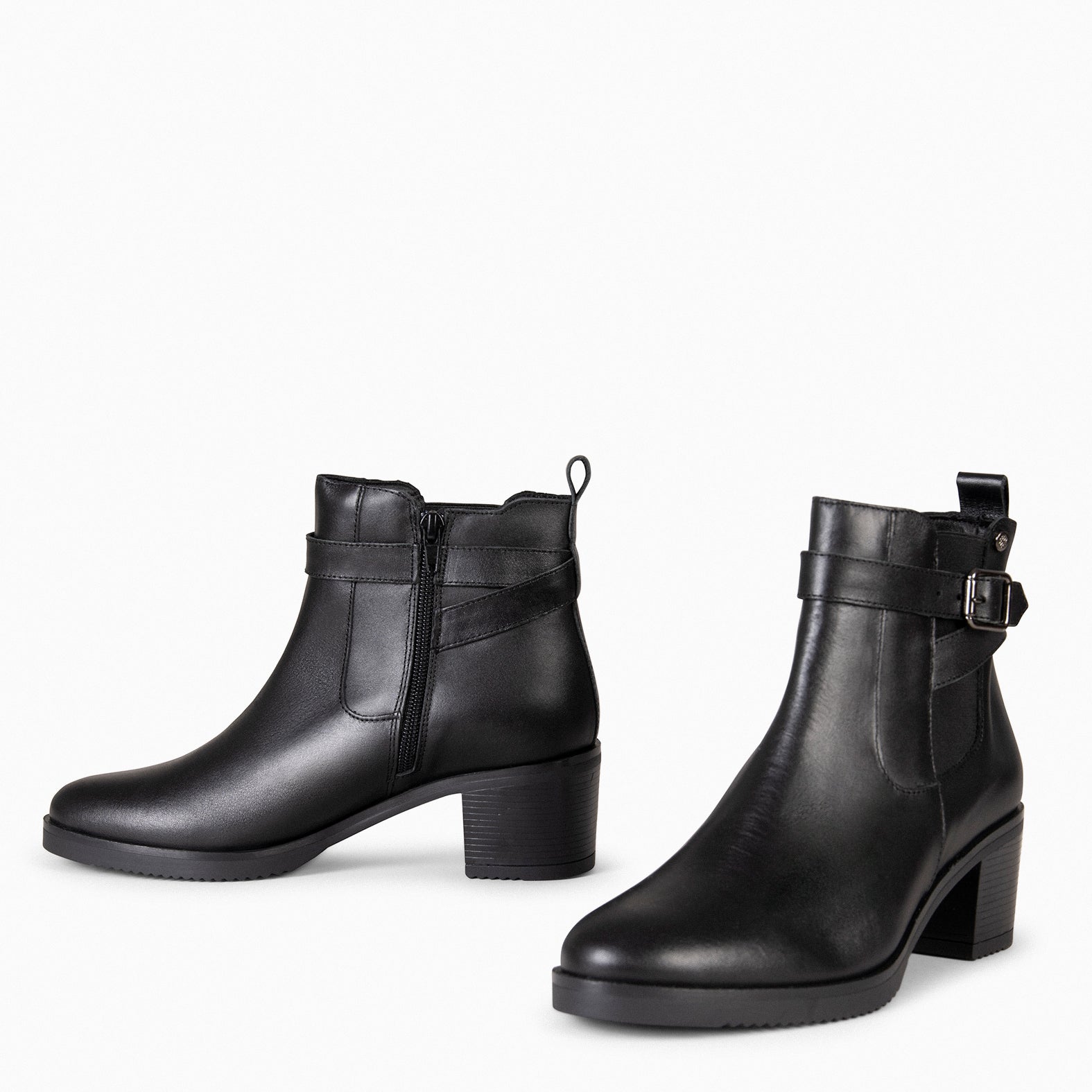 LEMY – Botines de piel en NEGRO - miMaO ®