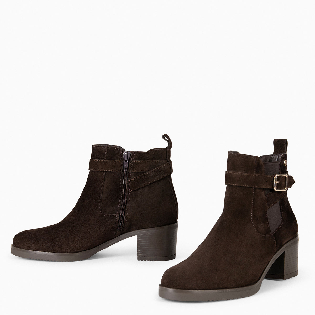 LEMY – BOTINES SERRAJE MUJER MARRON