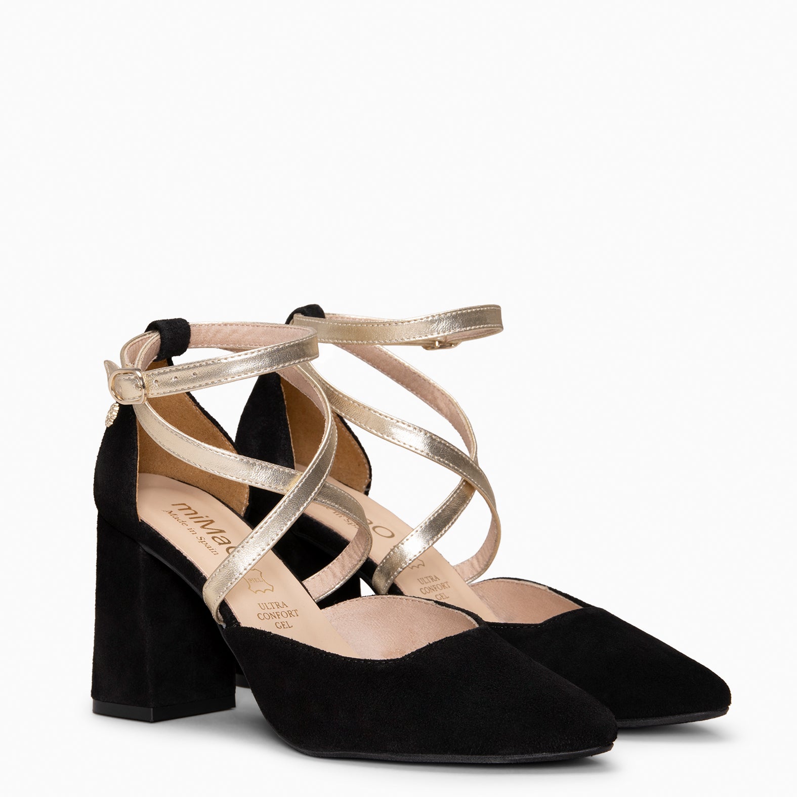 ARIEL - Zapato de tacón ancho NEGRO METAL - miMaO ®