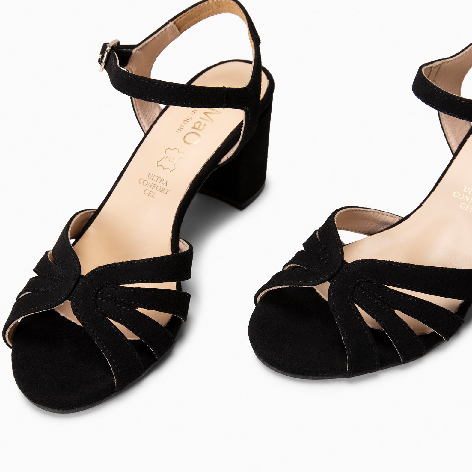 MUSA – Sandalias de Tacón ancho NEGRO - miMaO ®