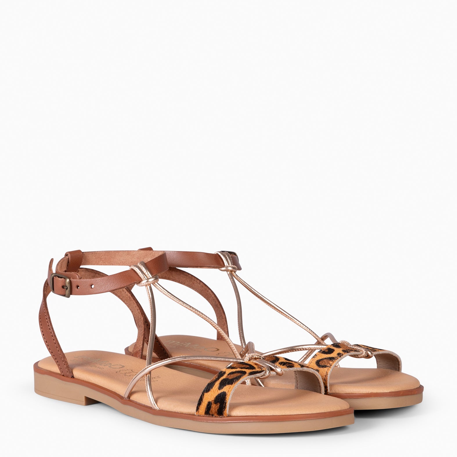 AMONET – Sandalias planas elegantes LEOPARDO - miMaO ®