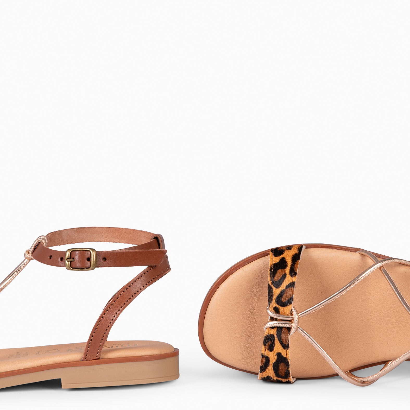 AMONET – Sandalias planas elegantes LEOPARDO - miMaO ®