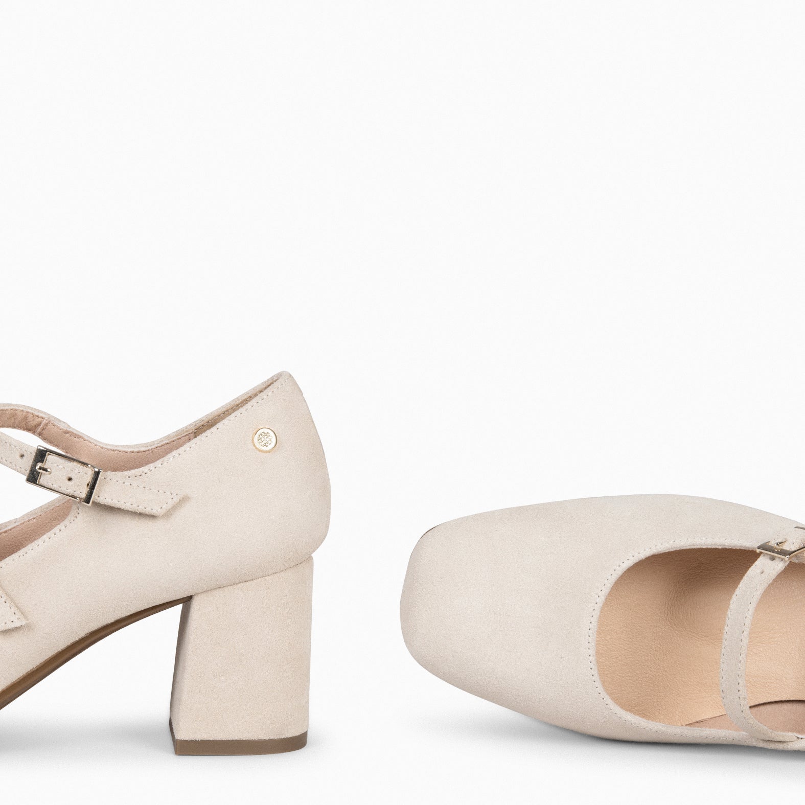 FEBRIS - Zapatos de serraje con pulsera BEIGE - miMaO ®