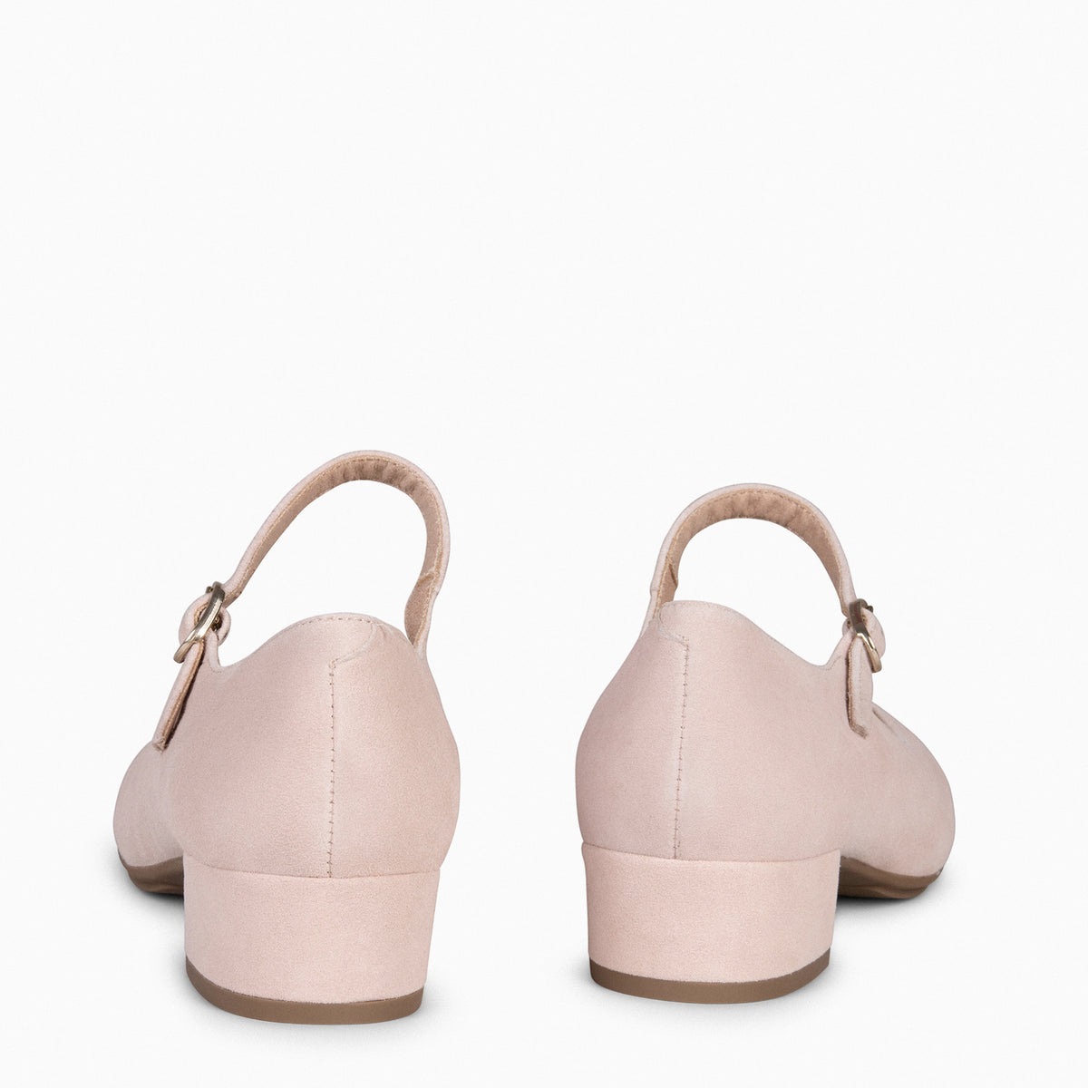 NORA – NUDE Mary-Janes with low heel