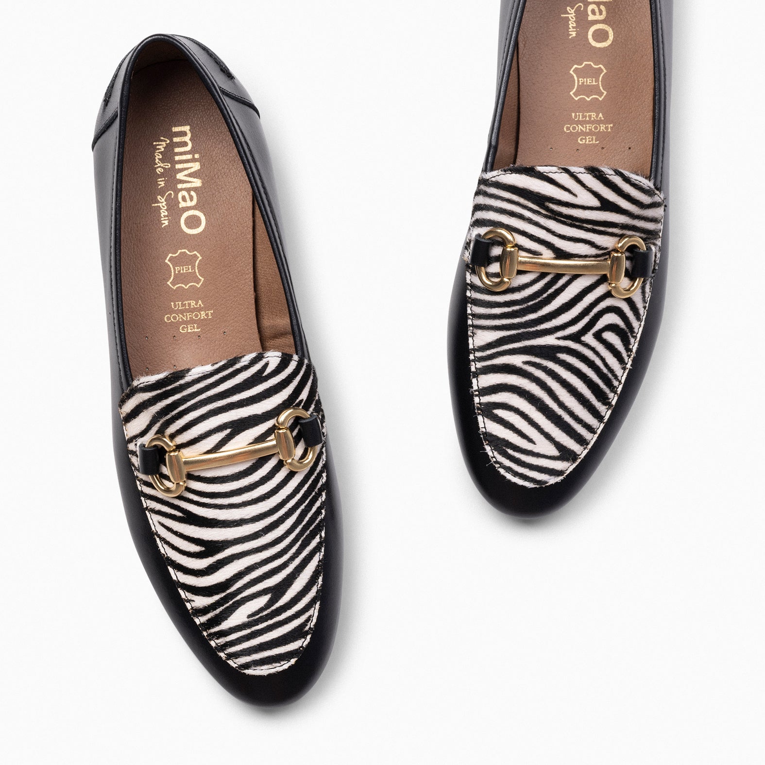 STYLE SAUVAGE - Mocasín tacón bajo CEBRA - miMaO ®