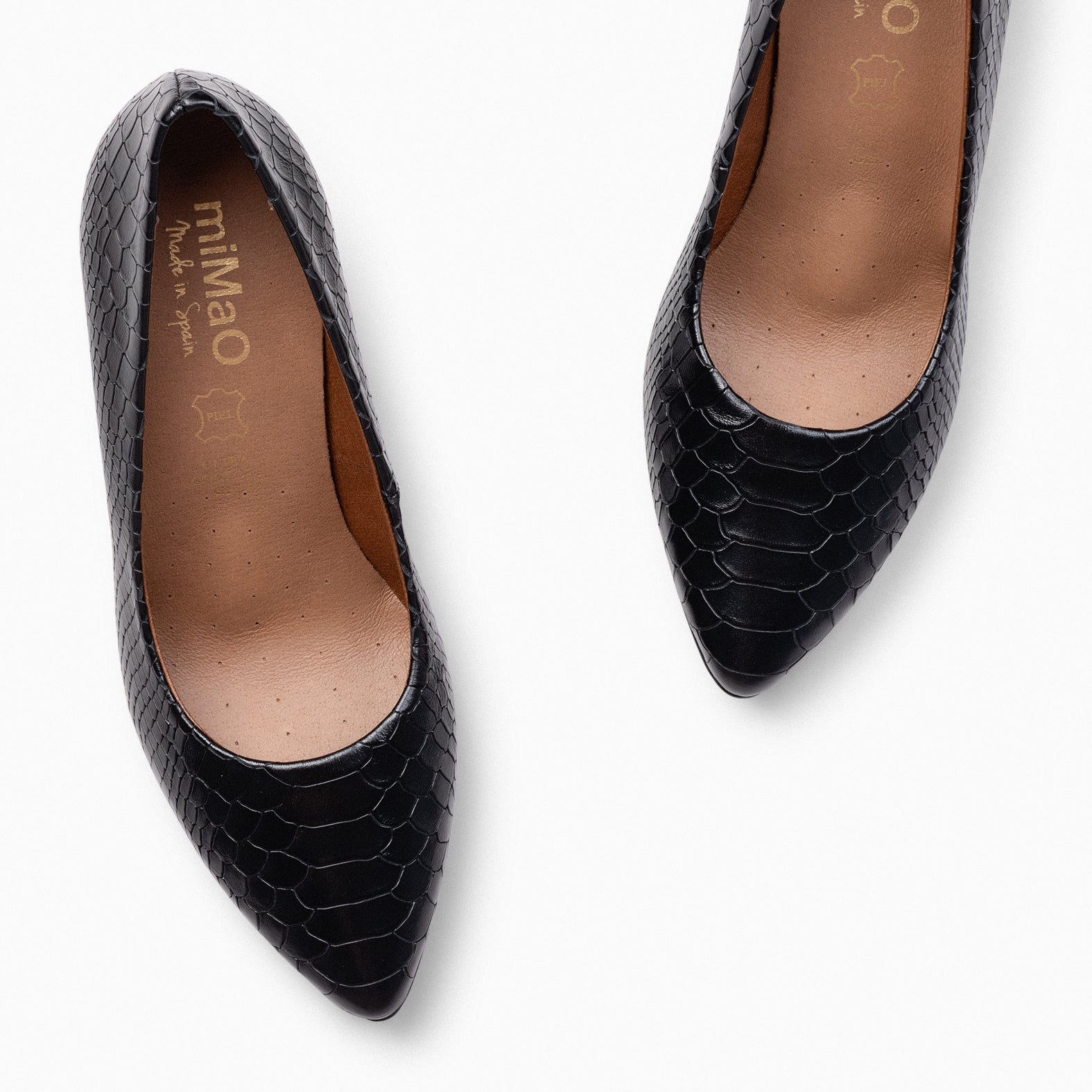 SAUVAGE - Salones de piel textura serpiente NEGRO - miMaO ®