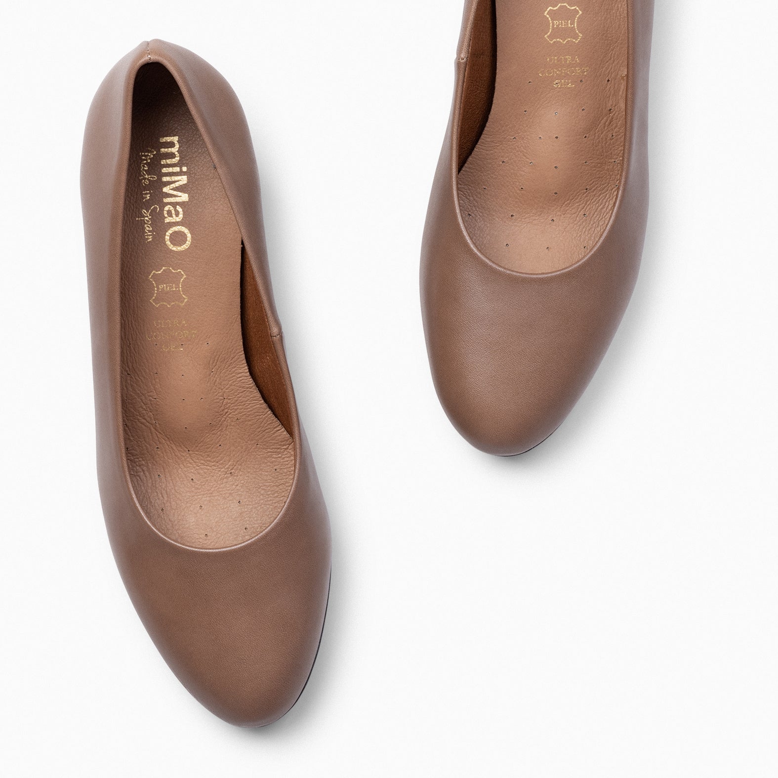 AZAFATA S - Zapatos de tacón bajo con plataforma TAUPE - miMaO ®