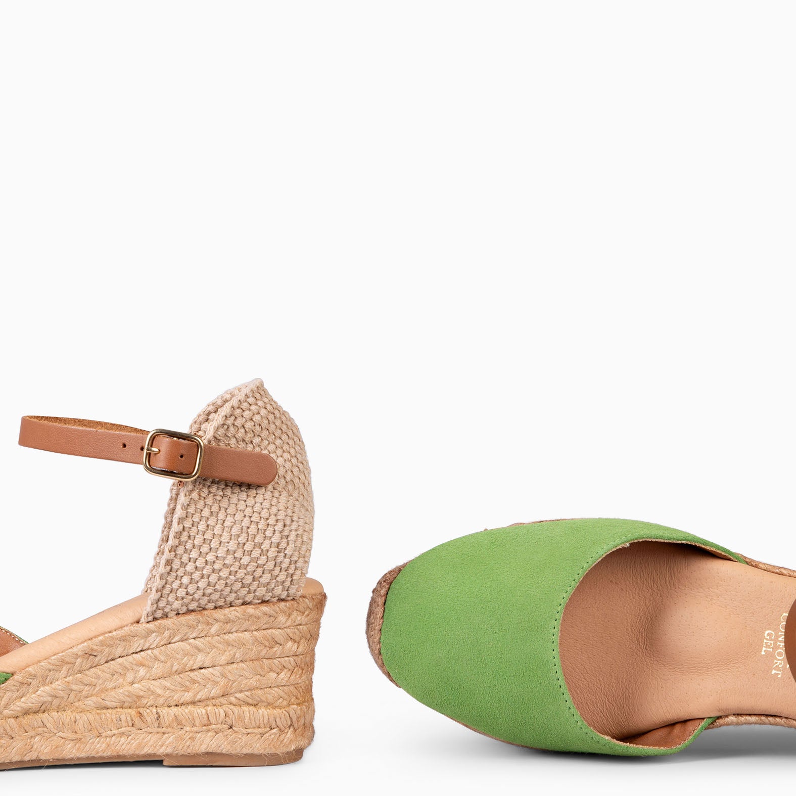 ALTEA - GREEN MID-WEDGE ESPADRILLE