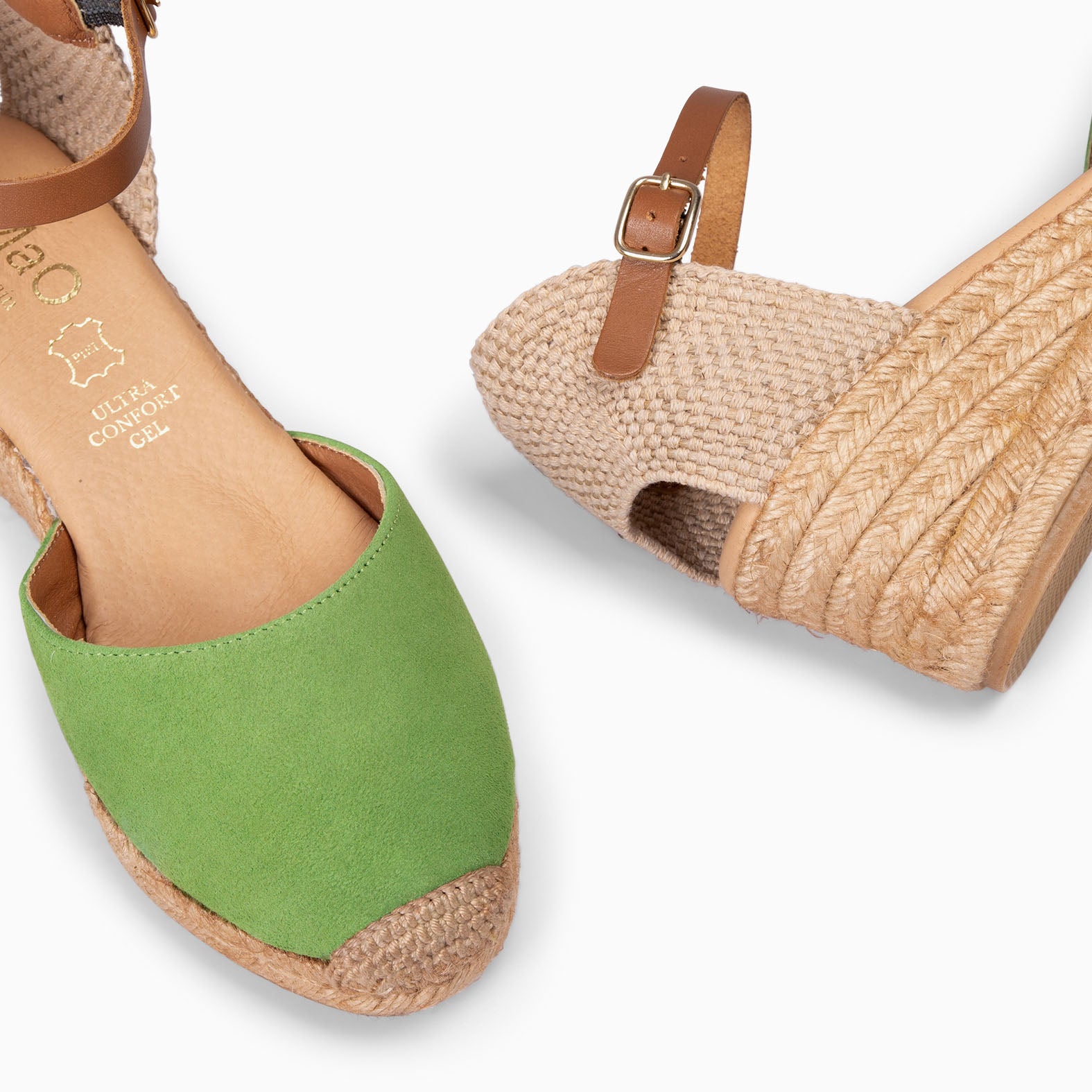 ALTEA - GREEN MID-WEDGE ESPADRILLE
