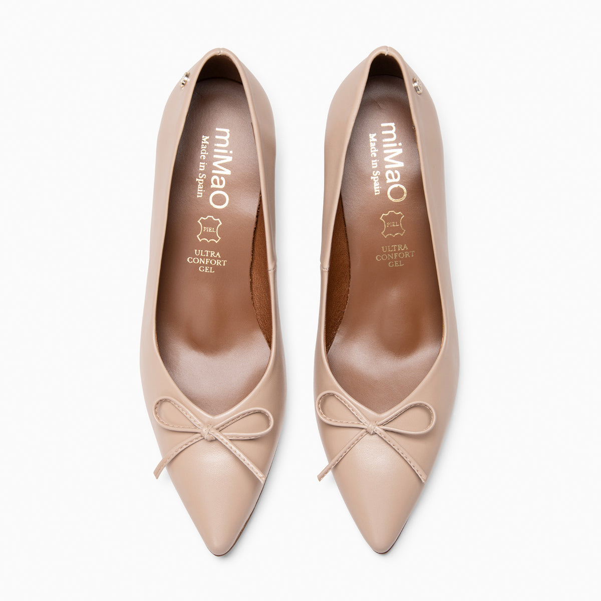 MONI - Zapatos de salón de tacón fino con lazo TAUPE