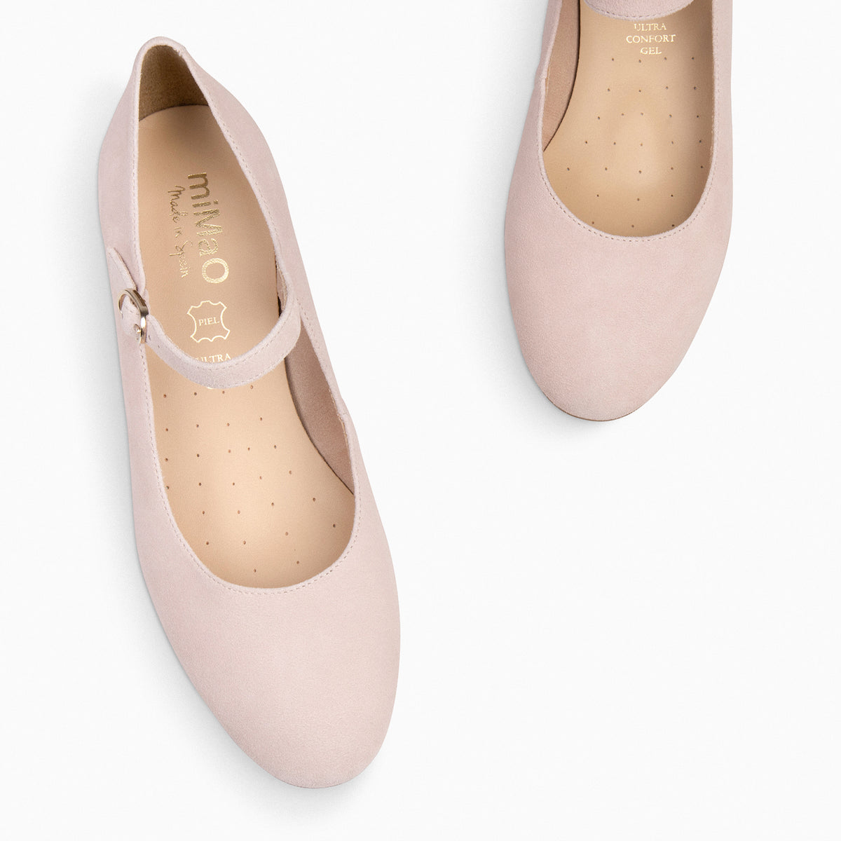 NORA – NUDE Mary-Janes with low heel