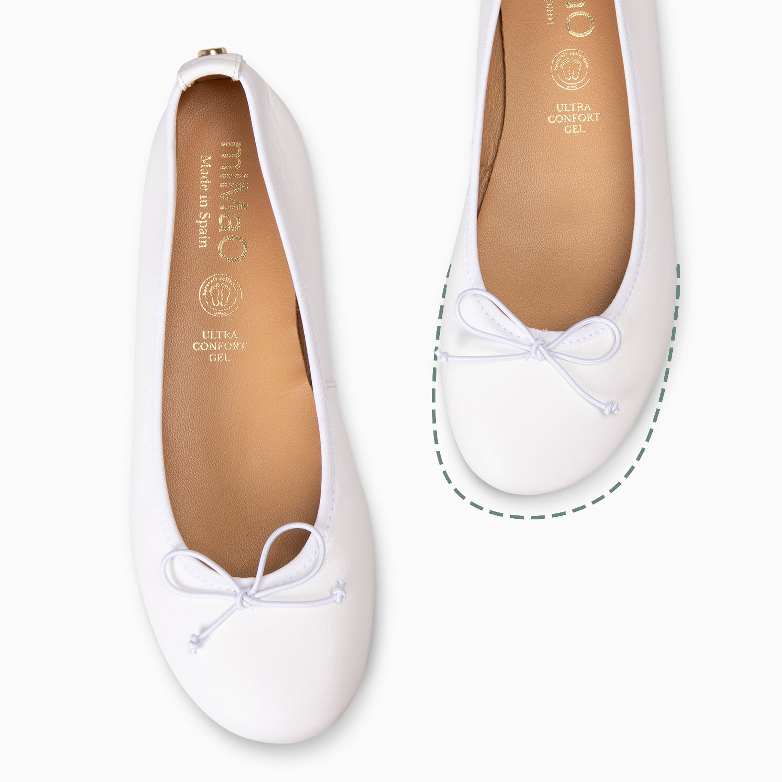 CAMPANILLA - BAILARINA ESTILO BAREFOOT BLANCO - miMaO ®