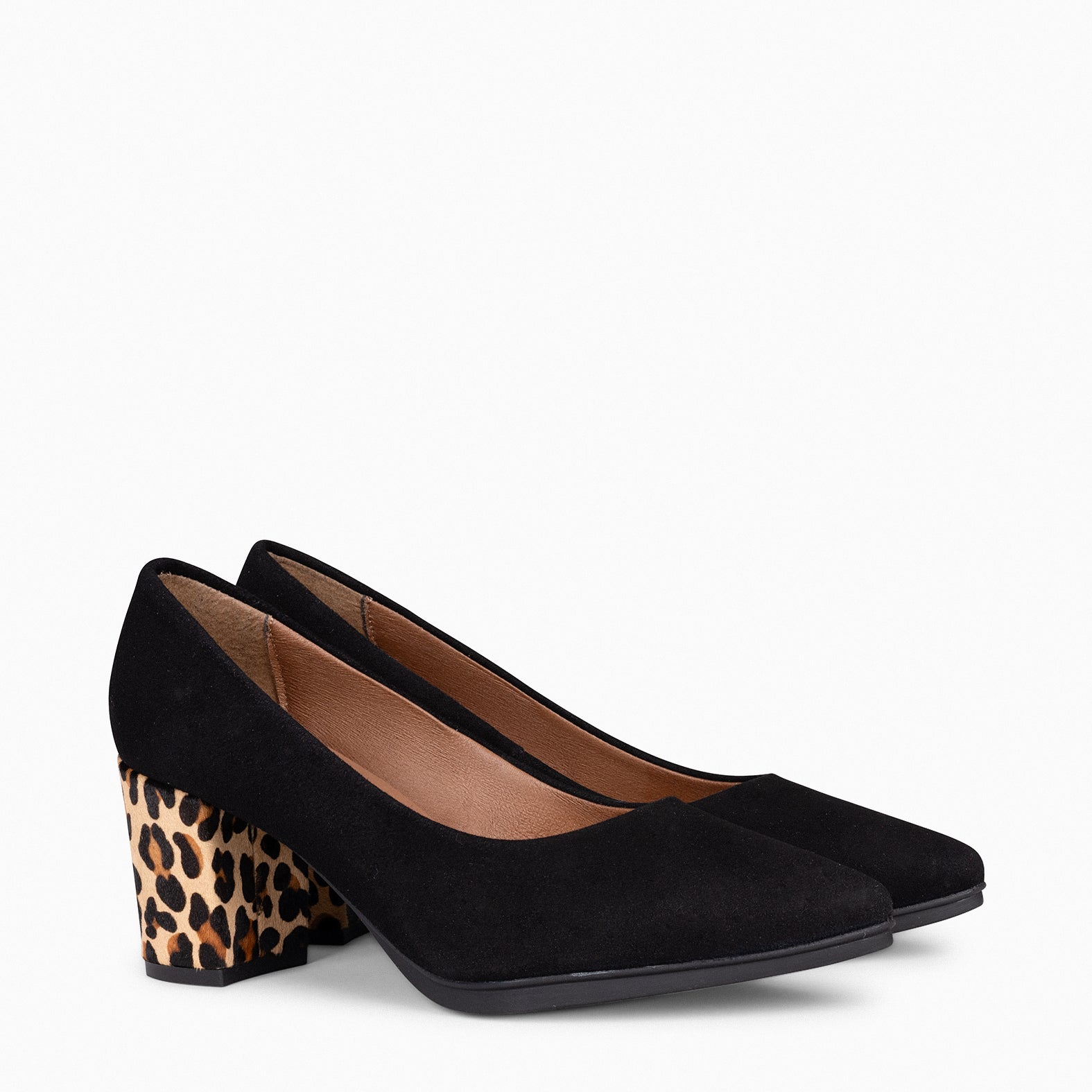 URBAN S WILD - Zapatos negros de tacón Animal Print LEOPARDO - miMaO ®