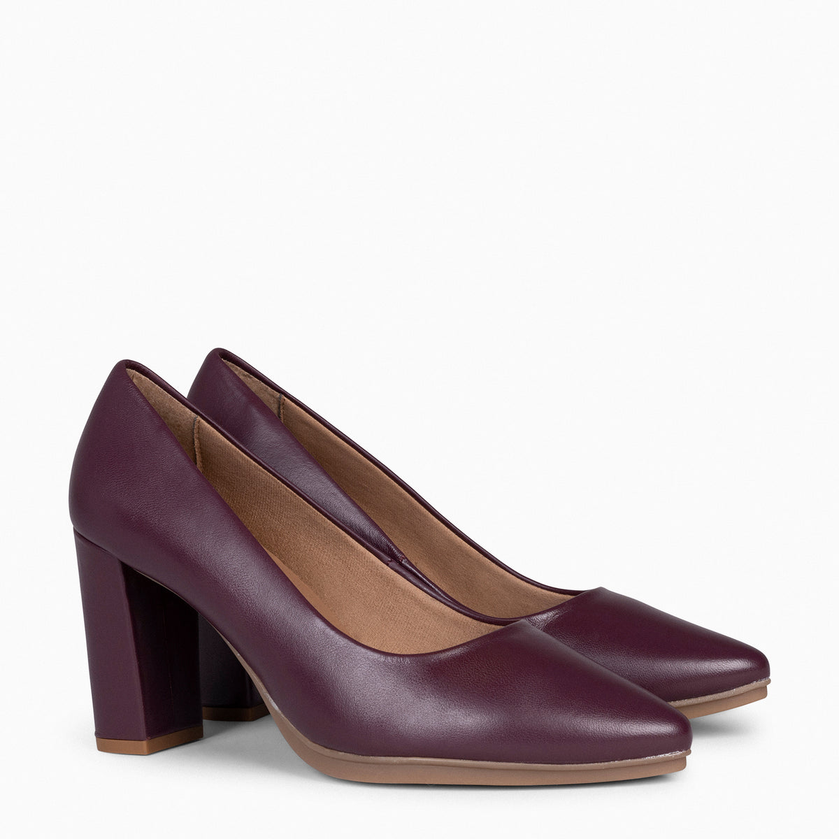 URBAN SALON – Zapatos de tacón alto de napa BURDEOS