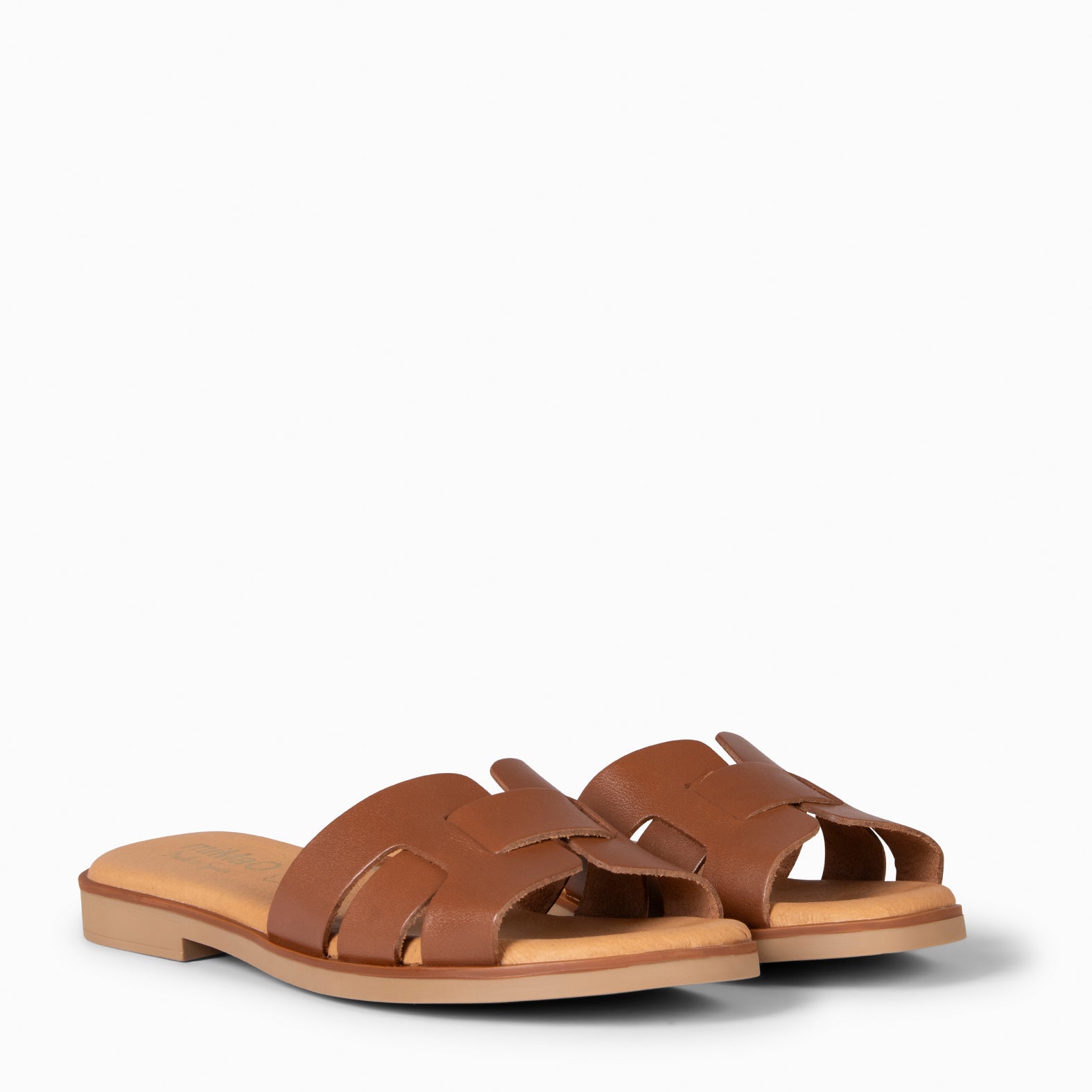 SIWA - Sandalia de piel MARRON