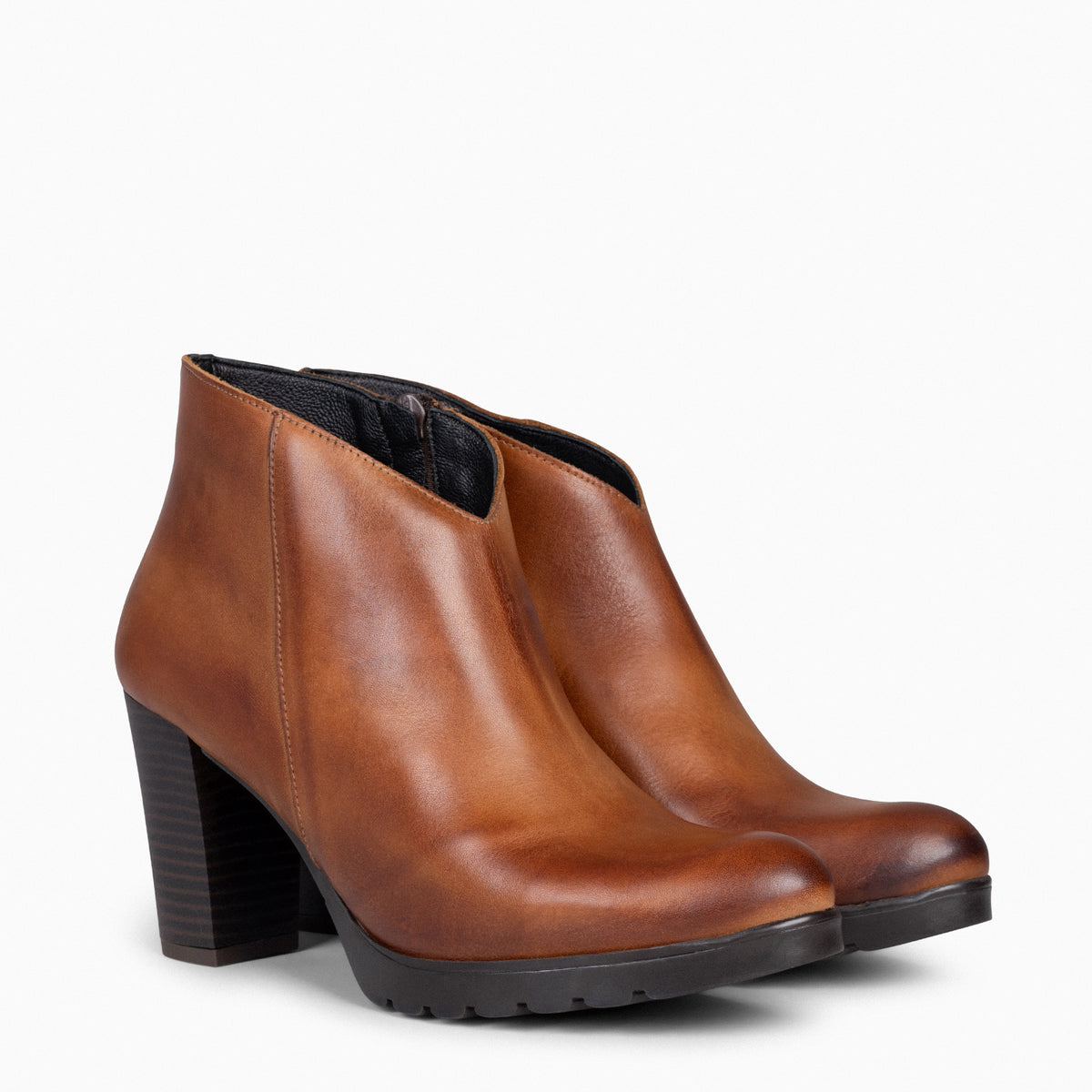 CLASSIC - Botines de Mujer con tacón MARRÓN
