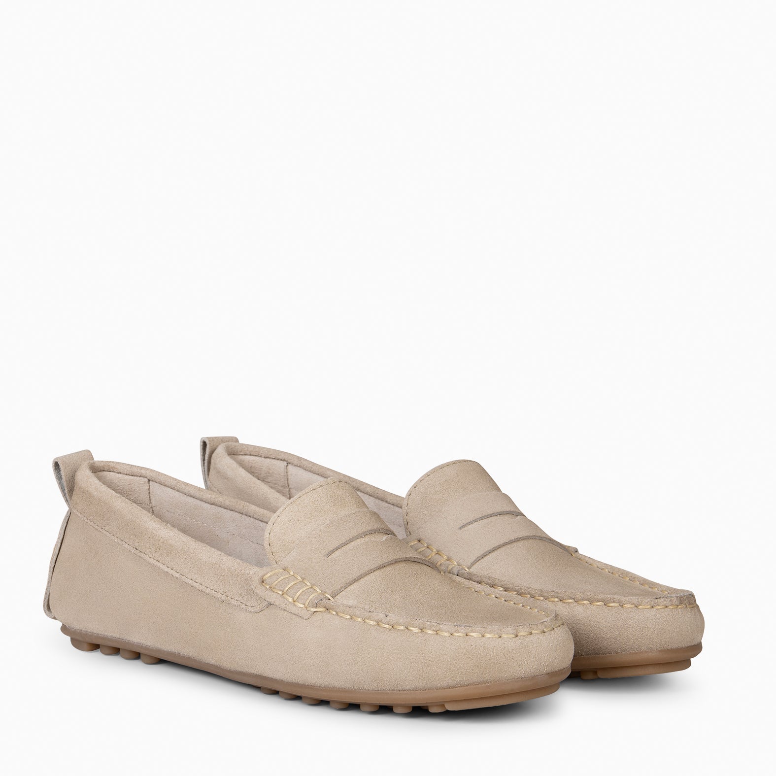 MONTEZ – Mocasín plano con plantilla extraíble BEIGE - miMaO ®