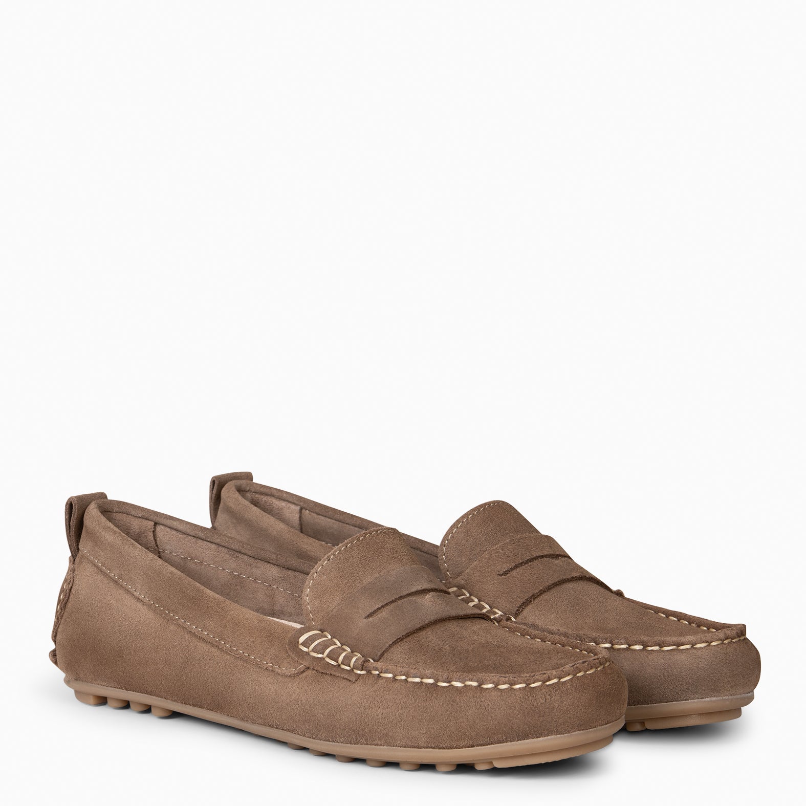 MONTEZ – Mocasín plano con plantilla extraíble TAUPE - miMaO ®