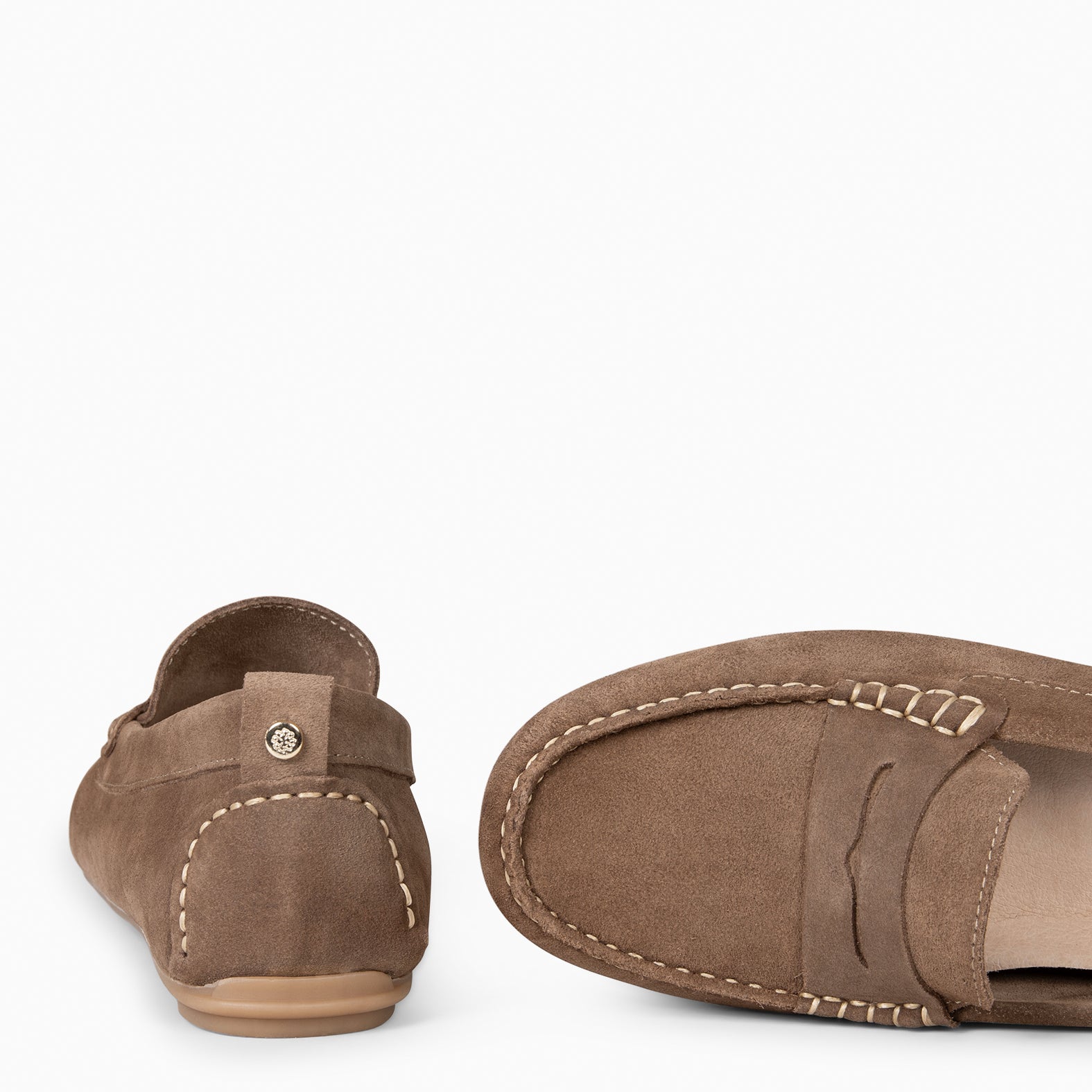 MONTEZ – Mocasín plano con plantilla extraíble TAUPE - miMaO ®