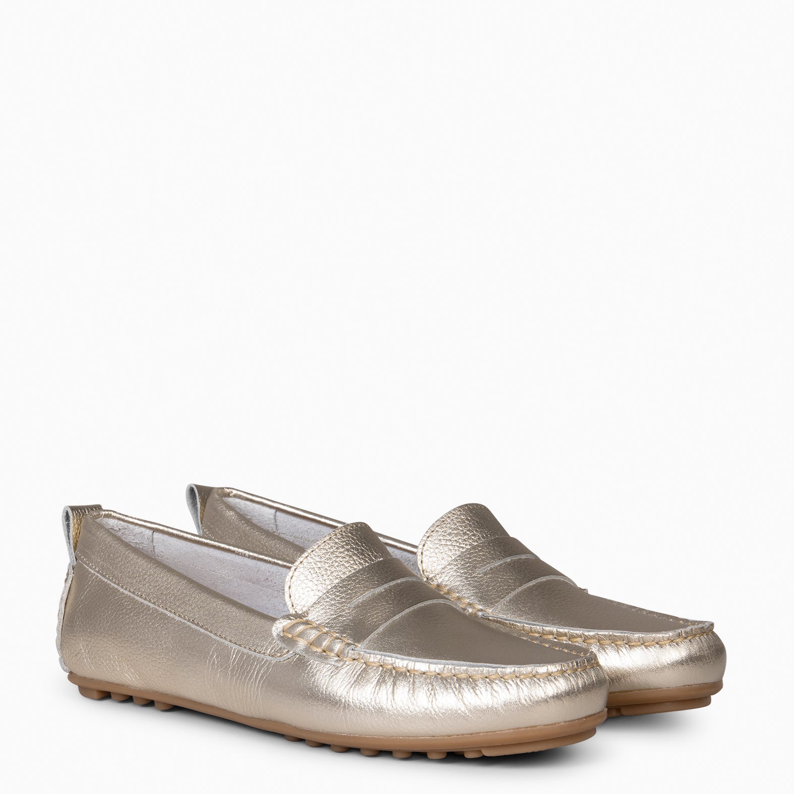 MONTEZ – Mocasín plano con plantilla extraíble PLATINO - miMaO ®