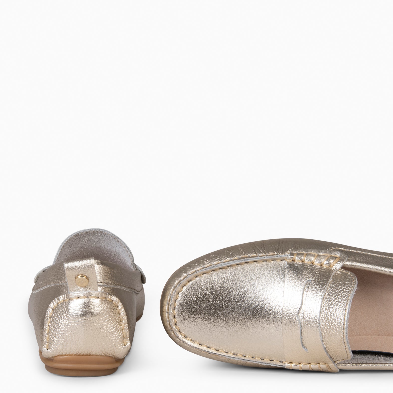 MONTEZ – Mocasín plano con plantilla extraíble PLATINO - miMaO ®