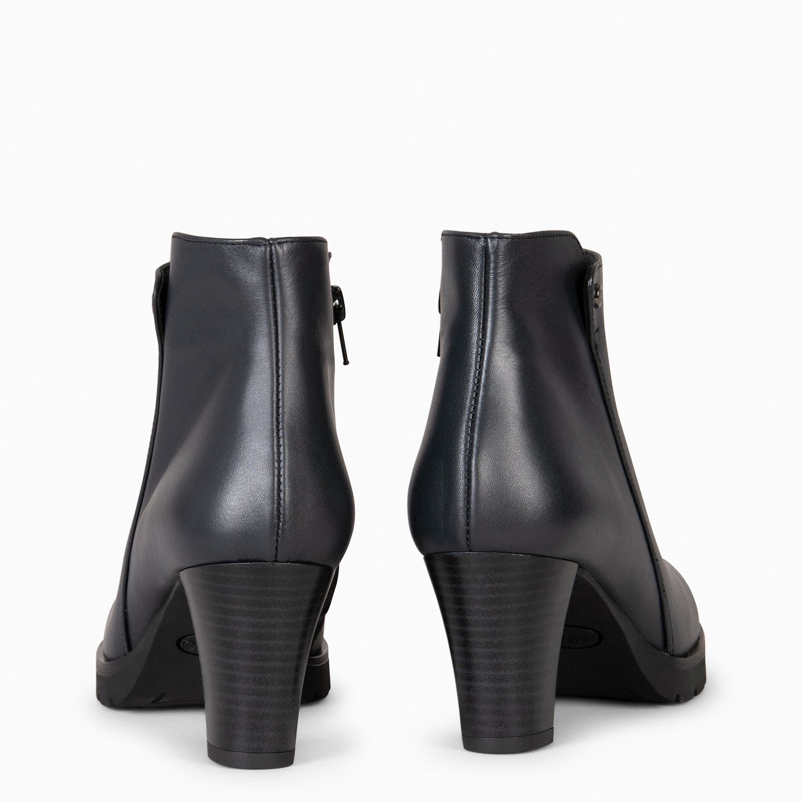 PRAGA – Bottines à talon élégantes BLEU MARINE