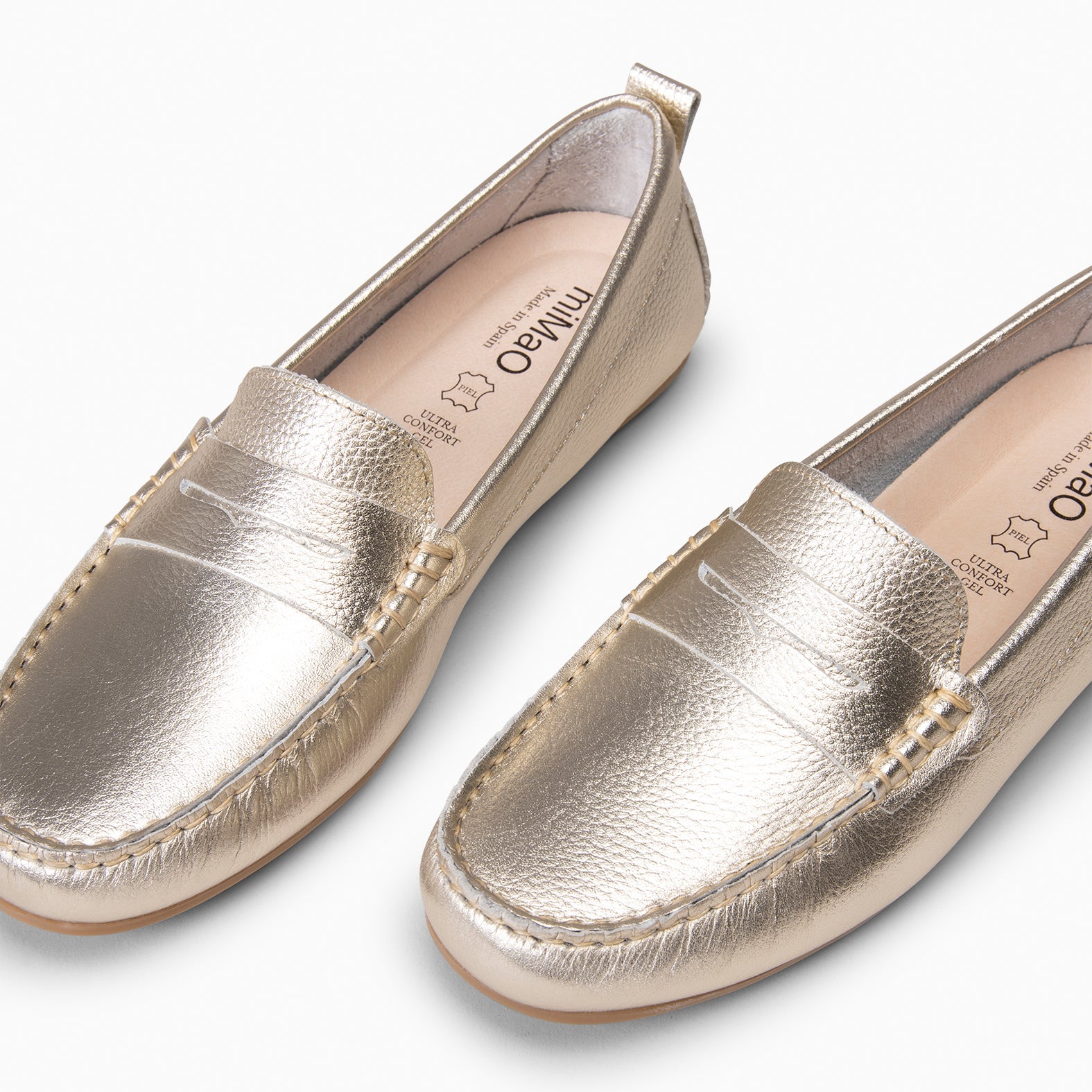 MONTEZ – Mocasín plano con plantilla extraíble PLATINO - miMaO ®