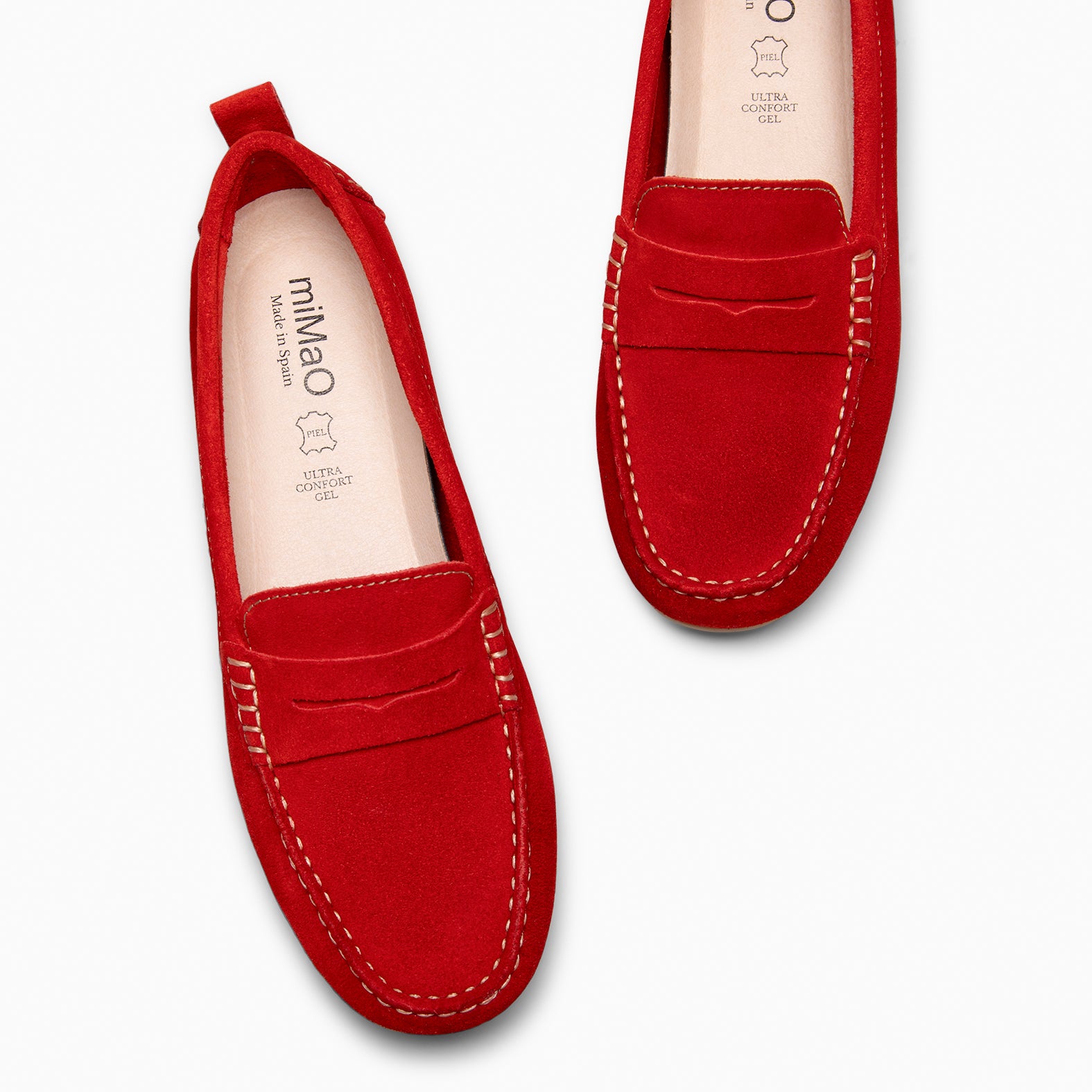 MONTEZ – Mocasín plano con plantilla extraíble ROJO - miMaO ®