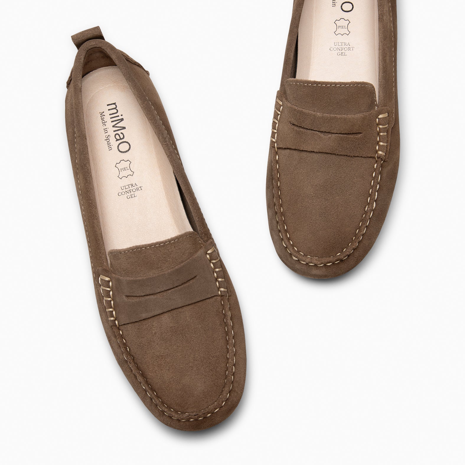MONTEZ – Mocasín plano con plantilla extraíble TAUPE - miMaO ®