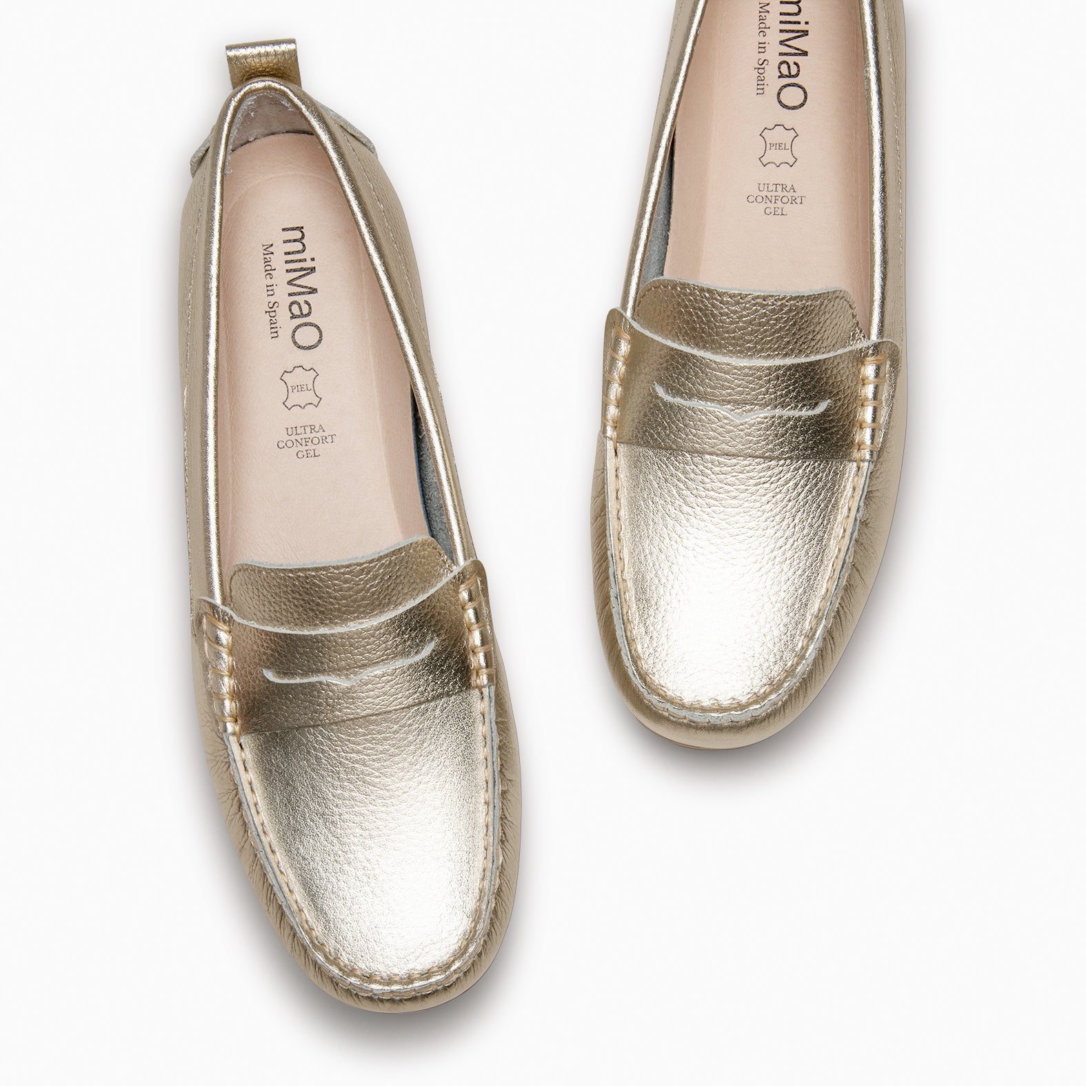 MONTEZ – Mocasín plano con plantilla extraíble PLATINO - miMaO ®