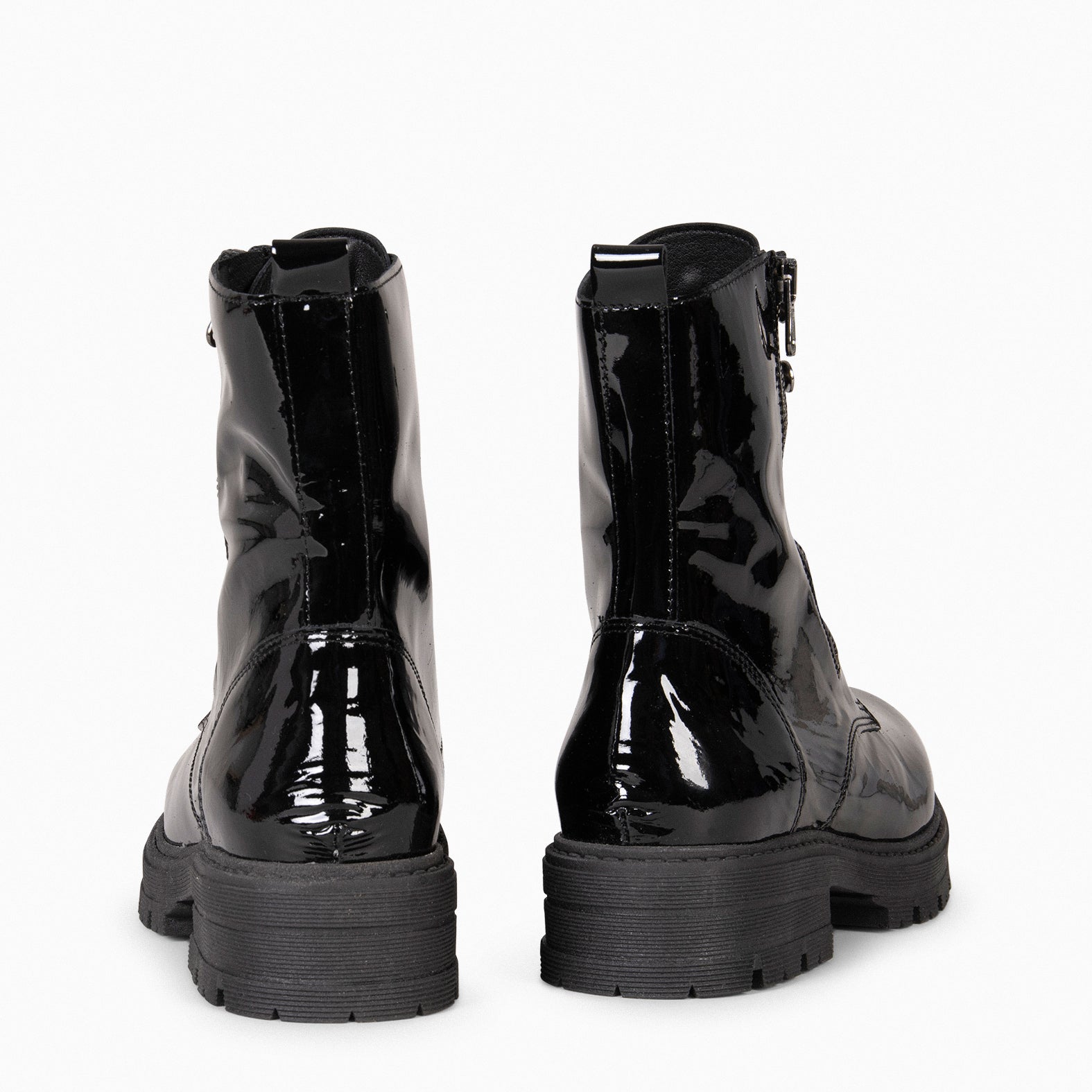 MILITAR – Botas militares de mujer NEGRO CHAROL - miMaO ®