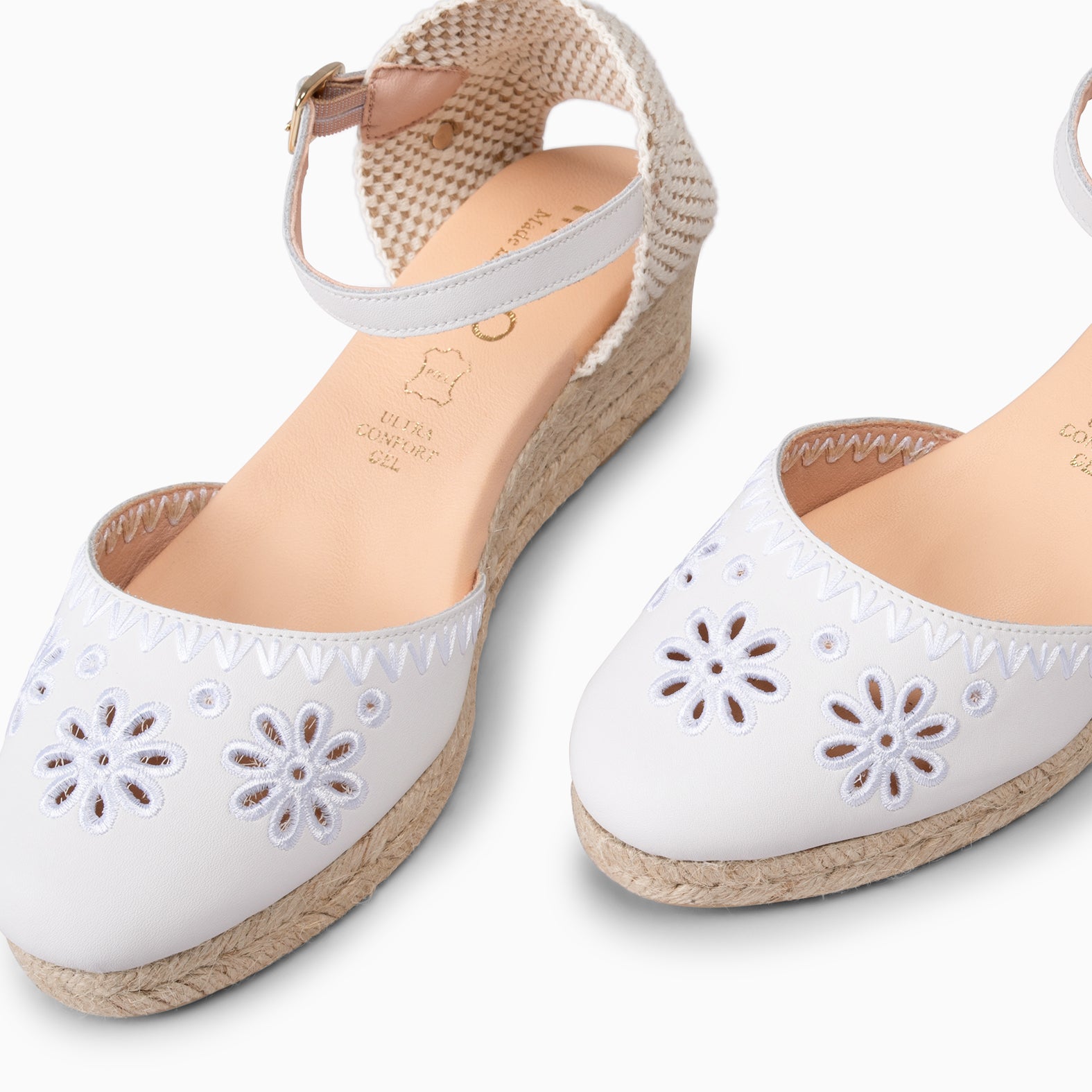 CASARES XS - Cuña bajo de esparto BLANCO - miMaO ®