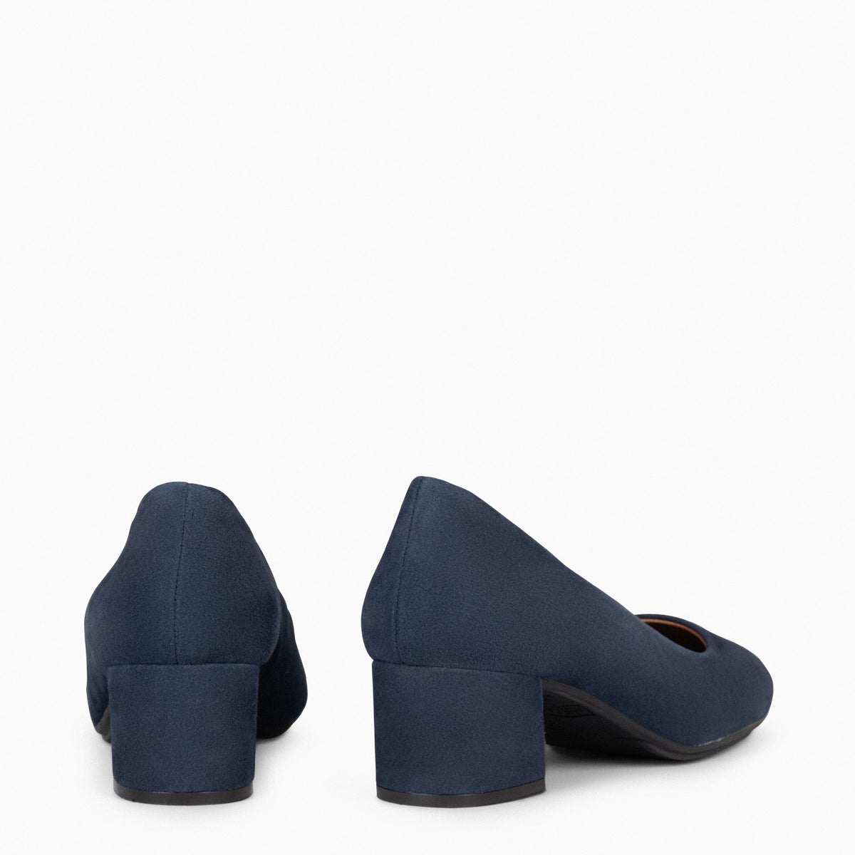 URBAN REDONDO - Zapatos de tacón bajo de ante MARINO