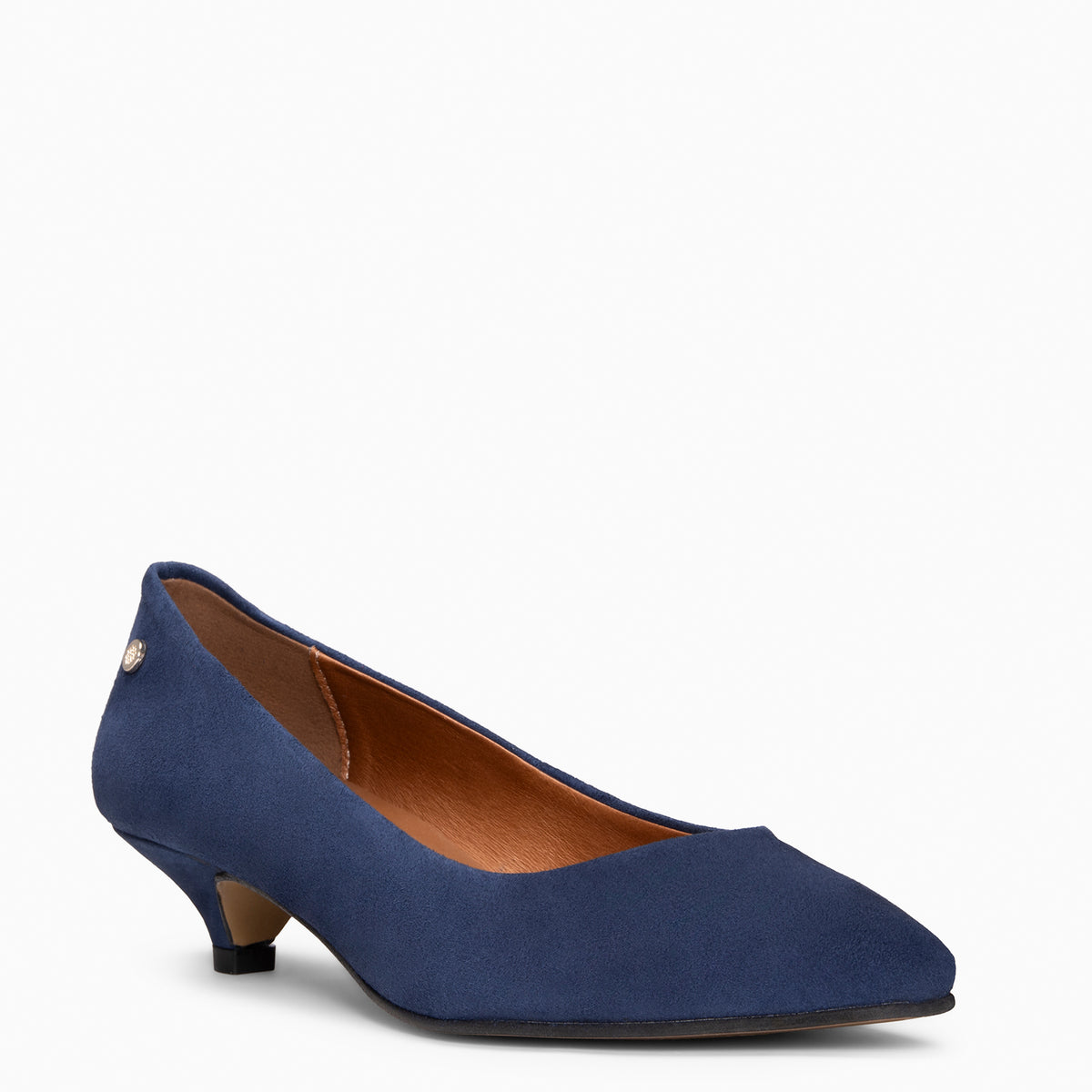 URBAN MINI - BLUE suede low heel pumps