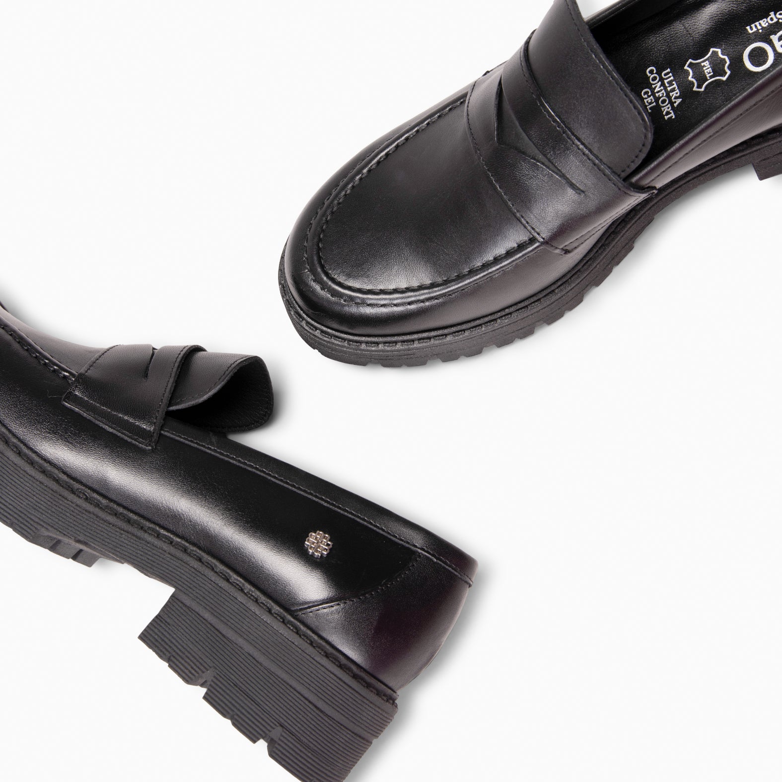 TRAVIS - Mocasin de piel de napa cepillada NEGRO - miMaO ®