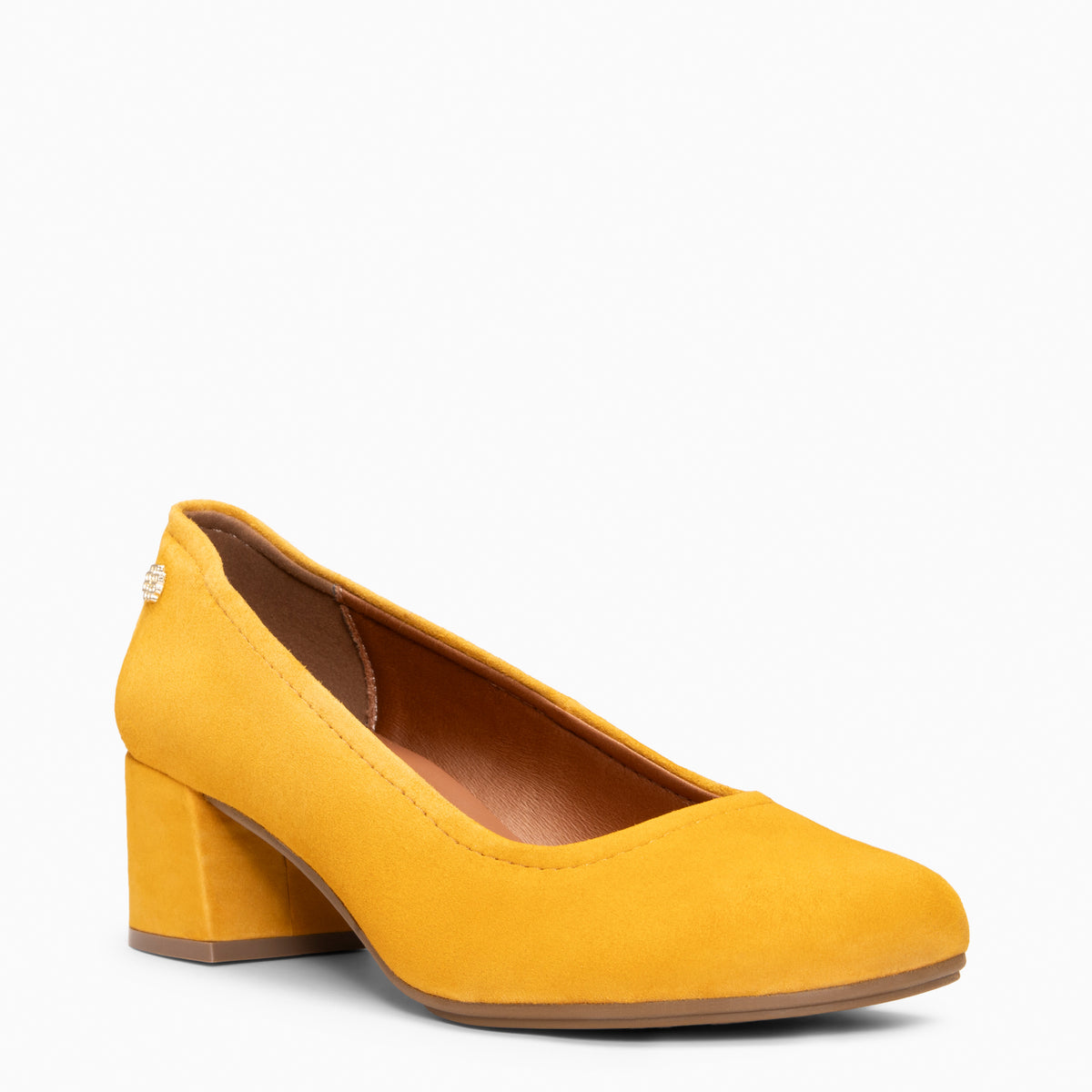 URBAN BARESOFT - YELLOW wide heel shoes
