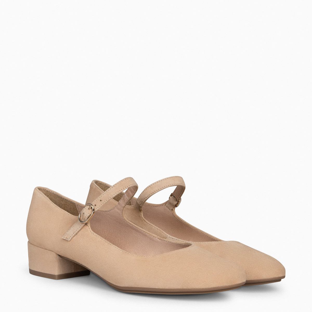 NORA – CAMEL Mary-Janes with low heel