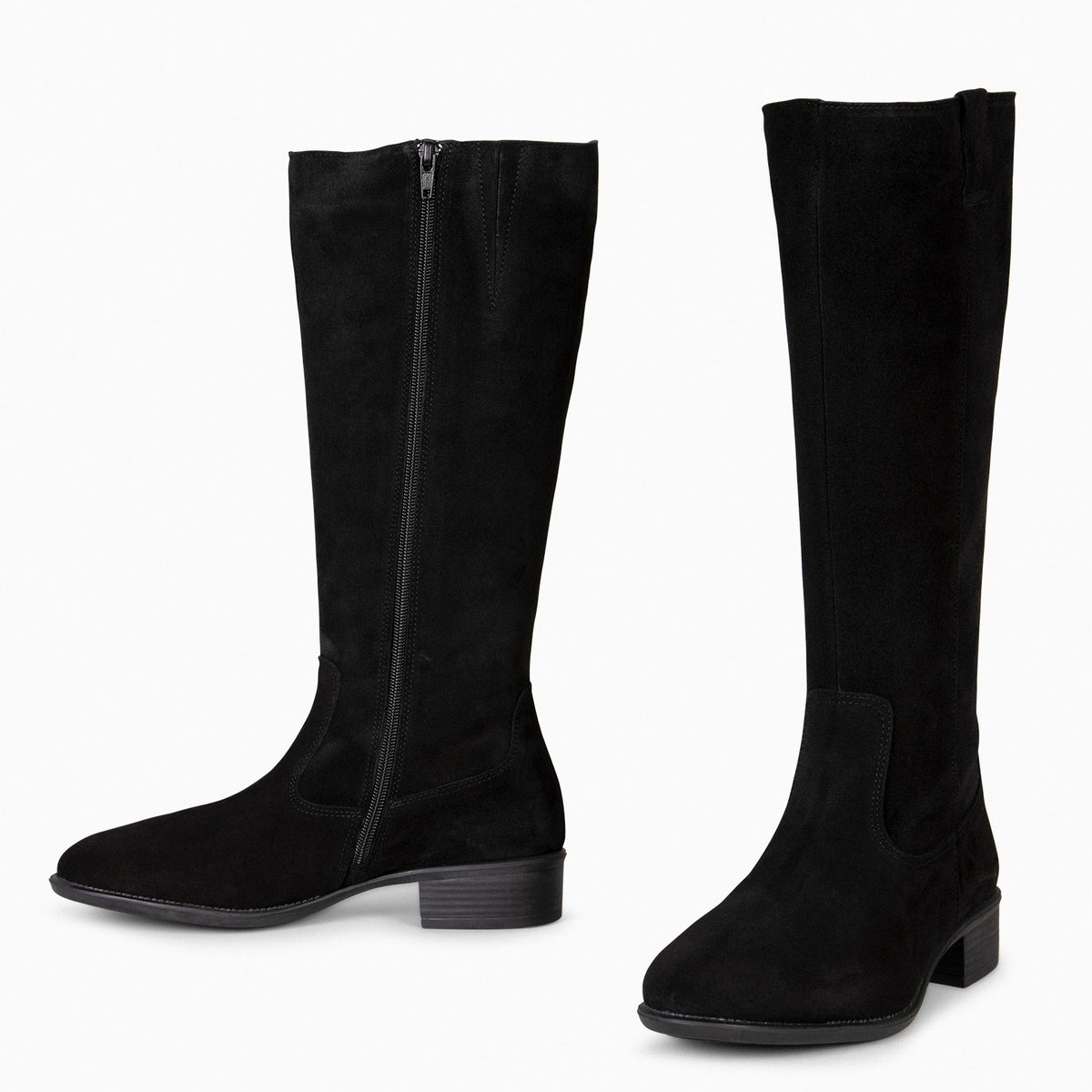 TEXAS - BLACK low heel boots