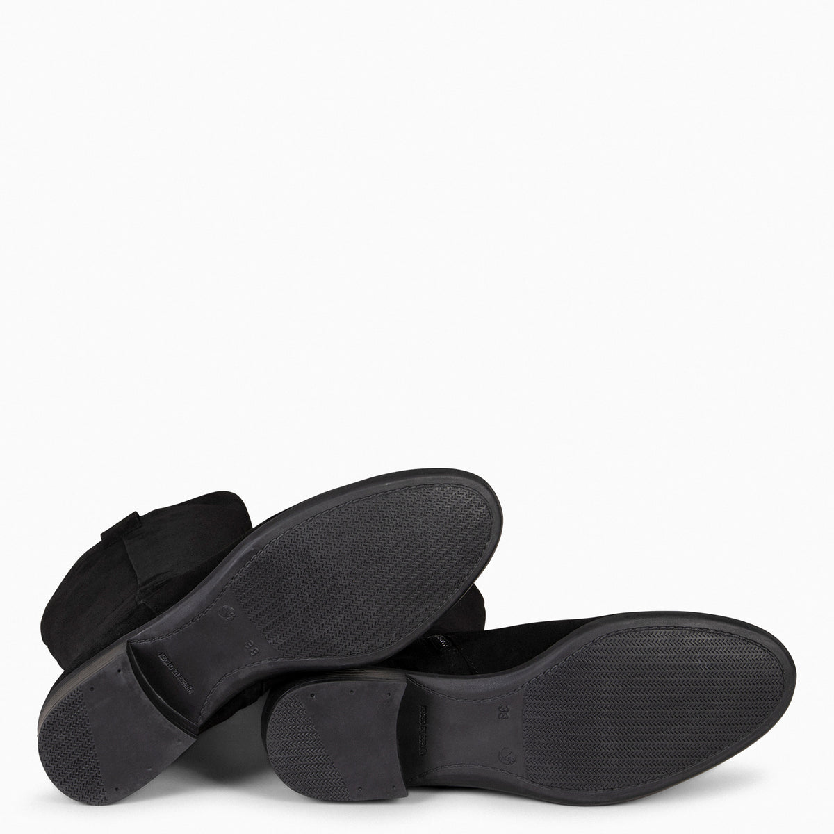 TEXAS - BLACK low heel boots