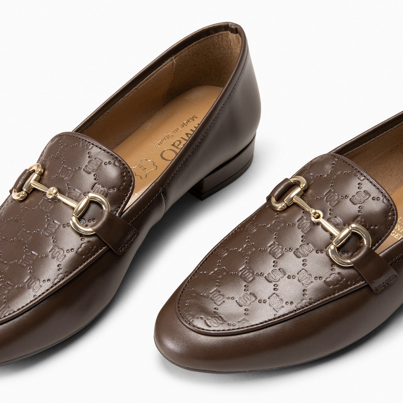 ELOISE - Mocassins en cuir MARRON