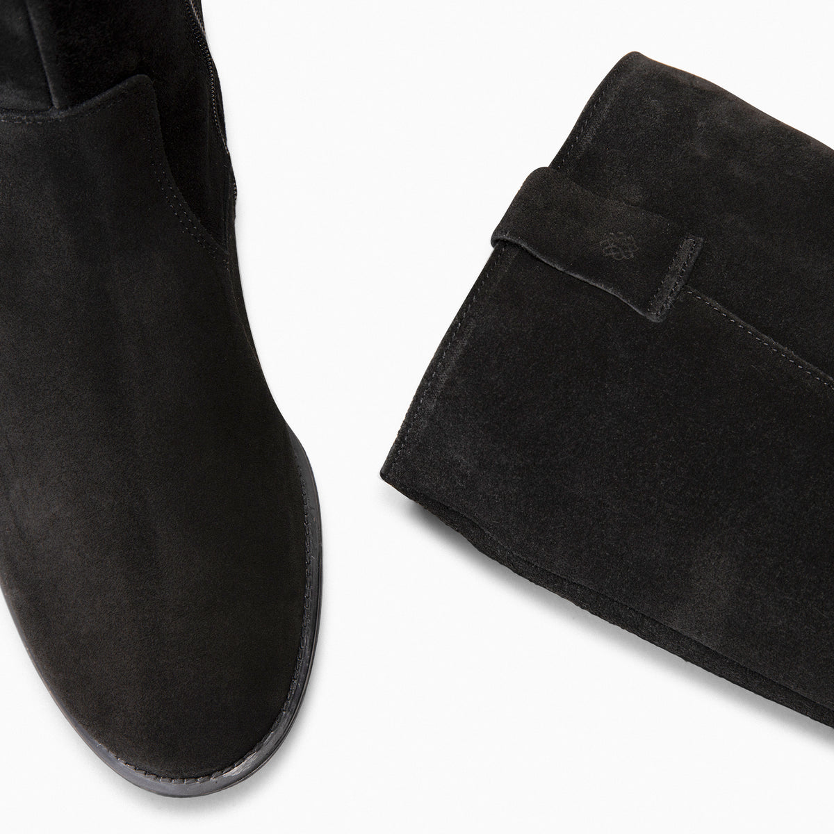 TEXAS - BLACK low heel boots