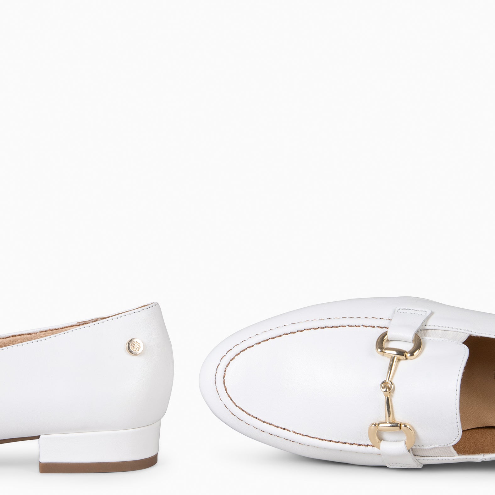 SERENA -MOCASIN PIEL DE NAPA BLANCO - miMaO ®