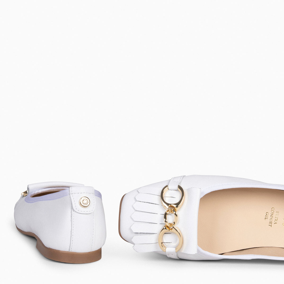 ZOY - Manoletina con puntera cuadrada BLANCO - miMaO ®