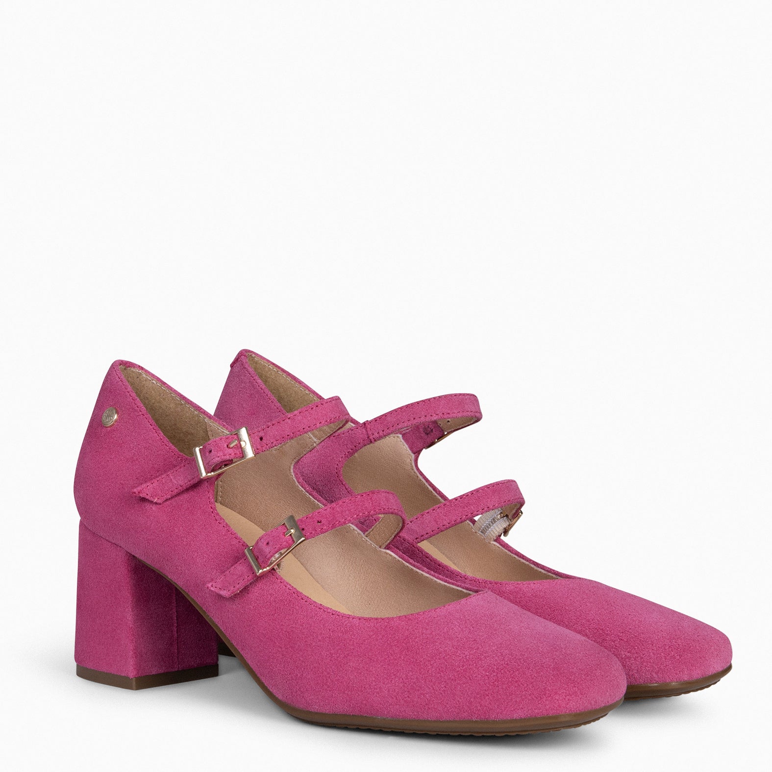 FEBRIS - Zapatos de serraje con pulsera FUCSIA