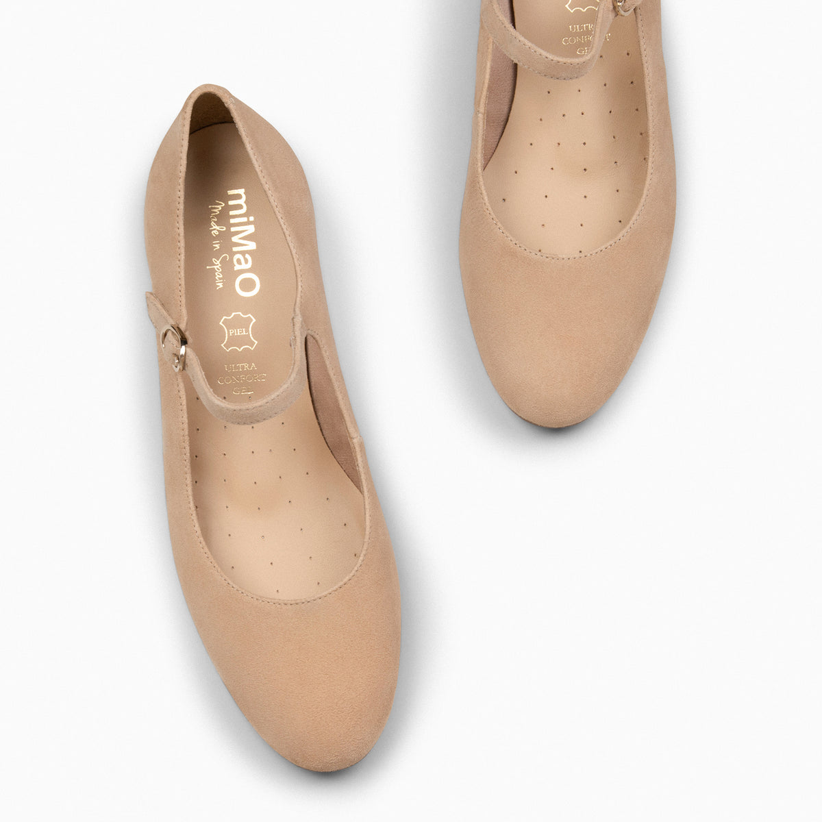 NORA – CAMEL Mary-Janes with low heel